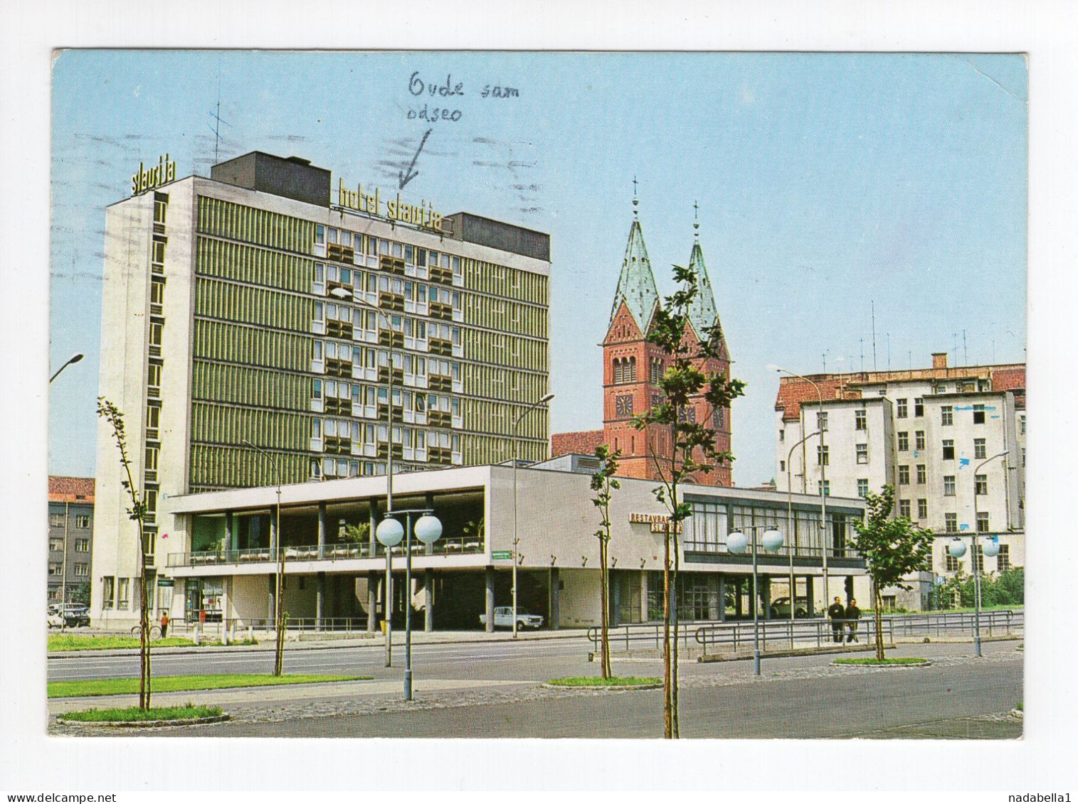 1983. YUGOSLAVIA,SLOVENIA,MARIBOR,HOTEL SLAVIJA,POSTCARD,USED - Yougoslavie