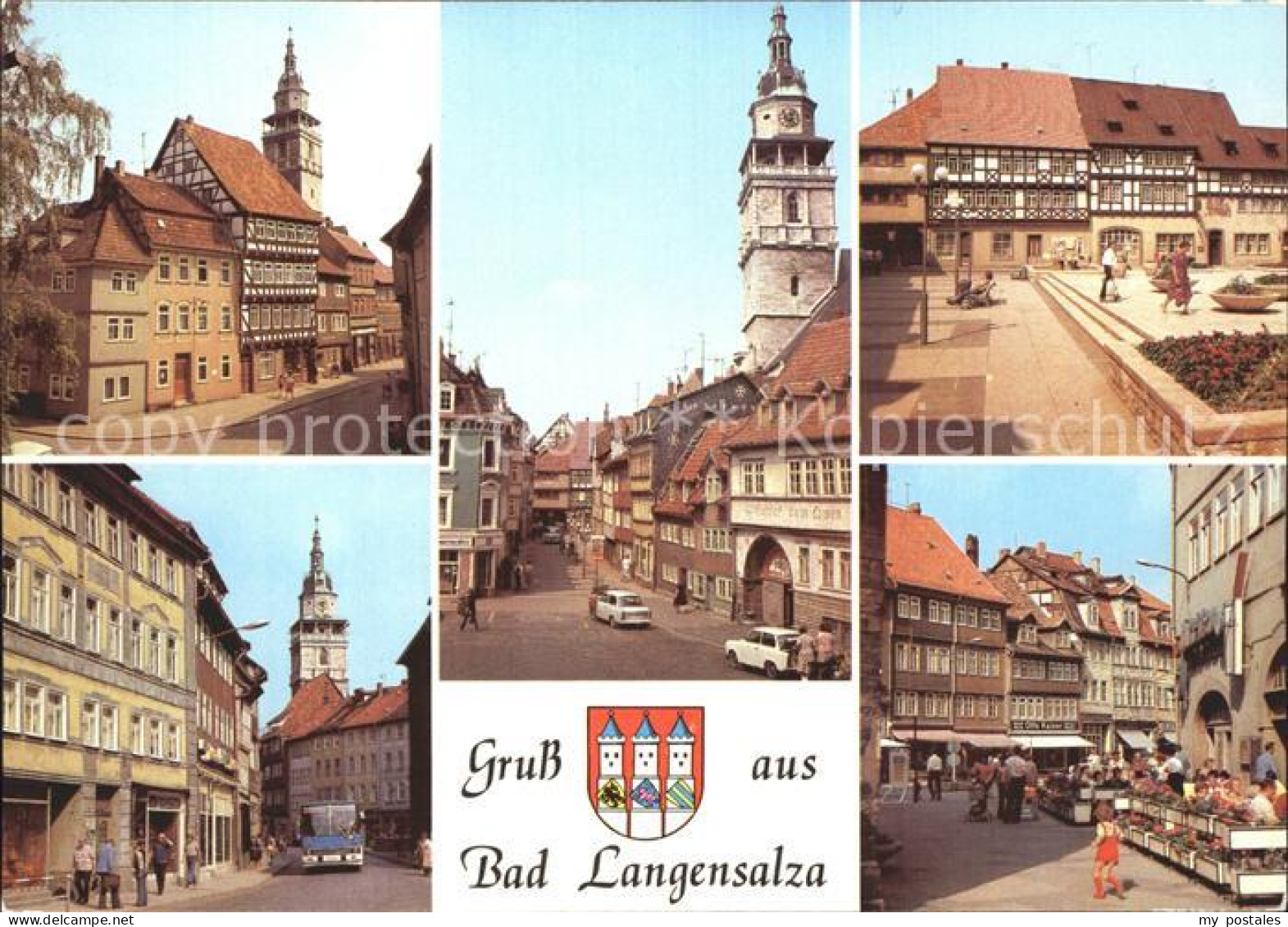 72315057 Bad Langensalza Kornmarkt Bonifaciusgasse Marktkirche Marktstrasse Boul - Bad Langensalza