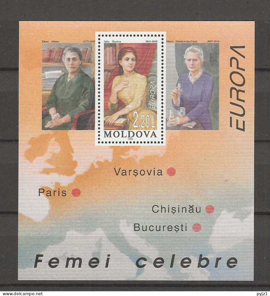 1996 MNH Moldavia Block Postfris** - 1996