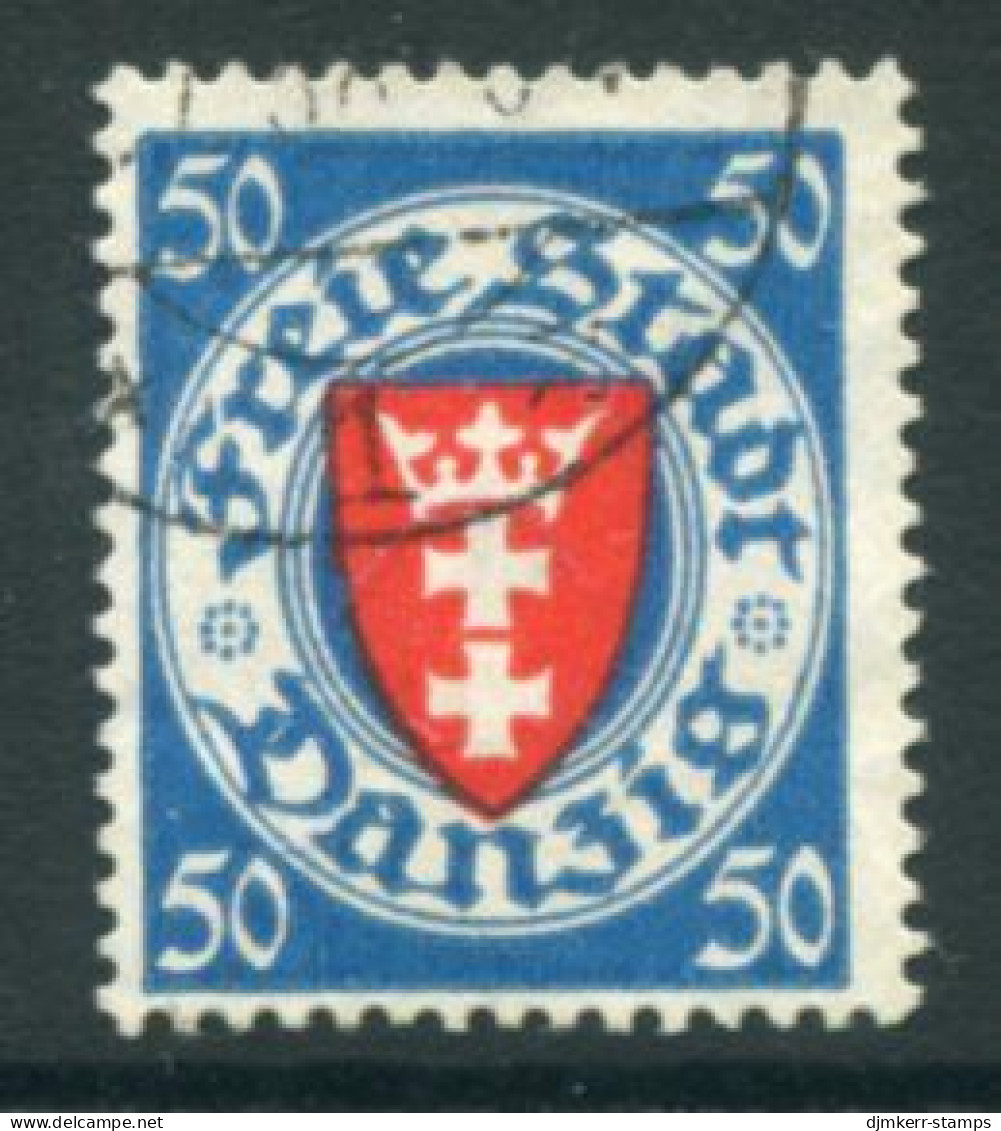 DANZIG 1938 Arms Definitive With Swastika Watermark 50 Pf. Used.  Michel 296 - Oblitérés