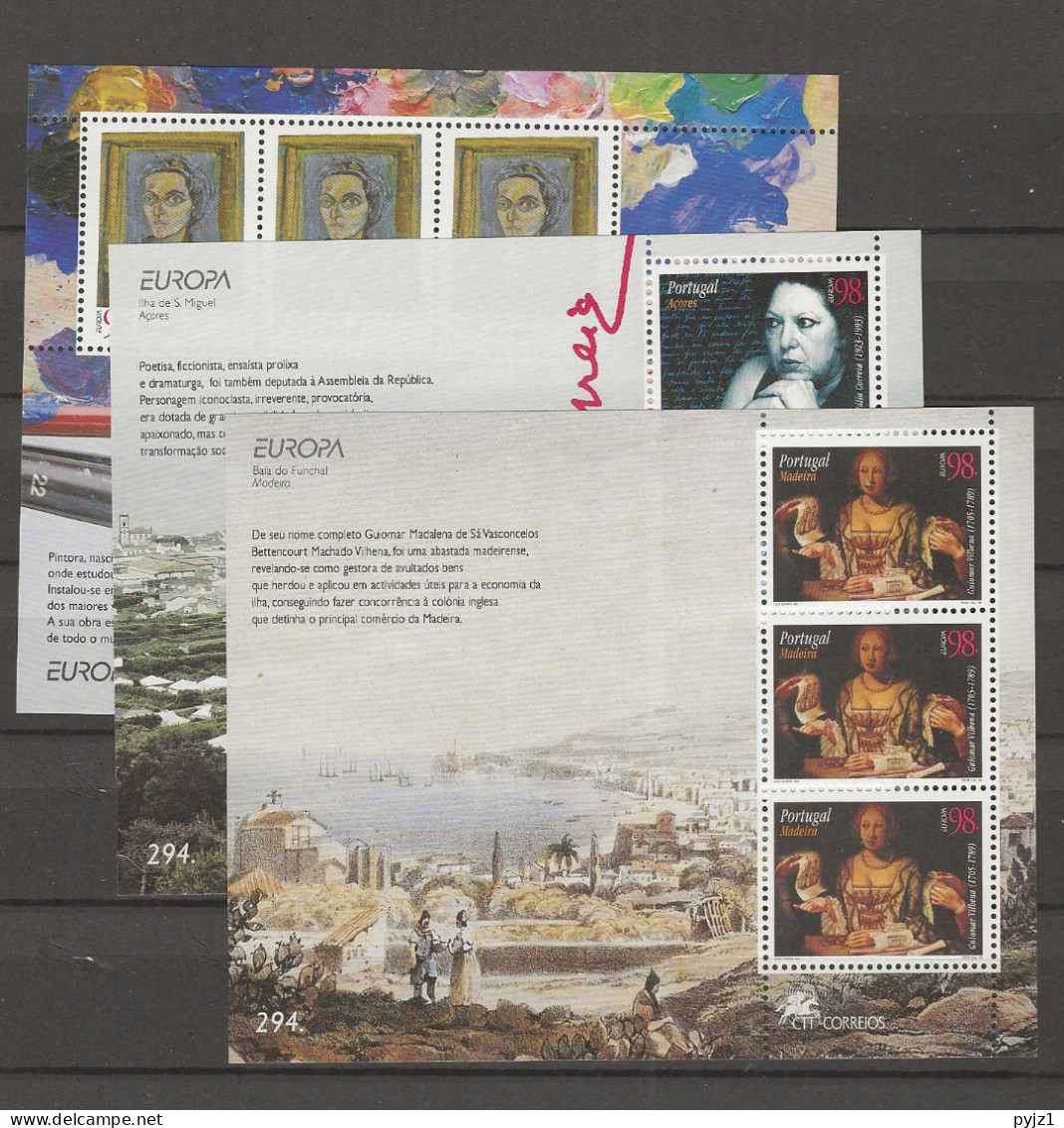 1996 MNH Portugal + Azoren, Madeira Block Postfris** - 1996