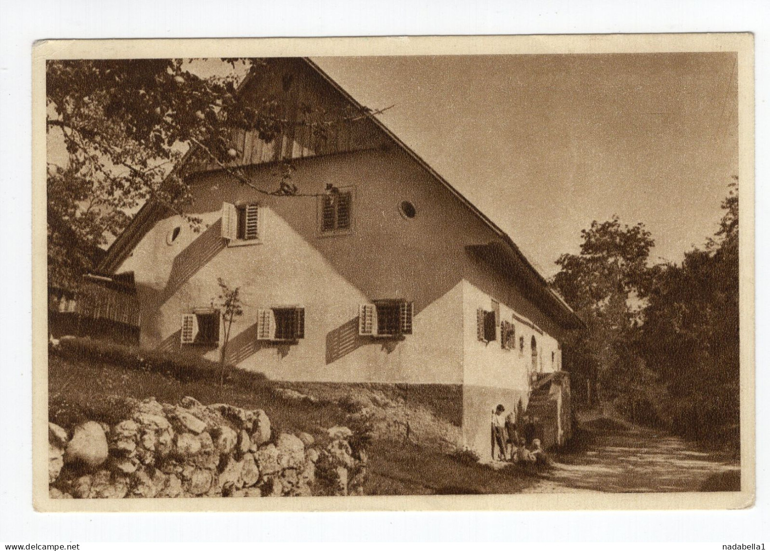 1940s YUGOSLAVIA,SLOVENIA,VRBA,PRESEREN BIRTH HOUSE,ILLUSTRATED POSTCARD,MINT - Yougoslavie