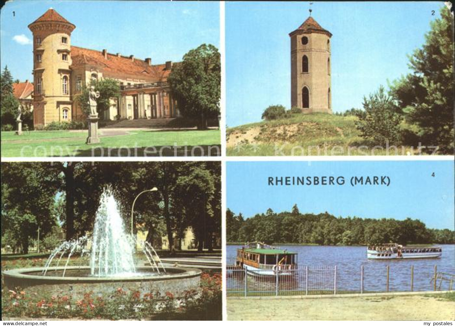 72314788 Rheinsberg Schloss Leuchtturm Springbrunnen Rheinsberger See Ausflugssc - Zechlinerhütte