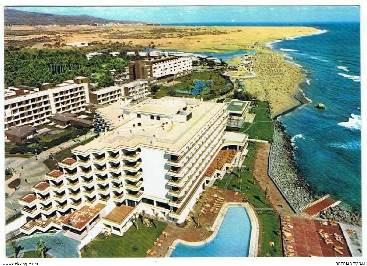 Postal De Las Palmas De Gran Canaria. Hoteles Y Playa Maspalomas. Circulada 1975 - Autres & Non Classés