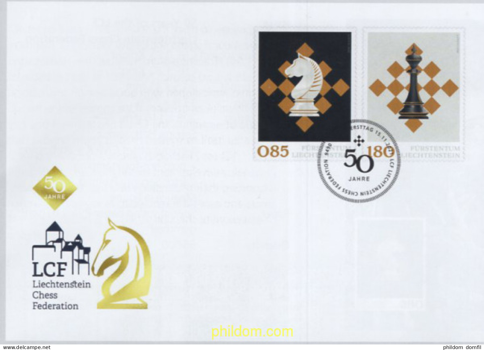 656552 MNH LIECHTENSTEIN 2021 50 AÑOS DE LA FEDERACIO DE LIECHTENSTEIN DE AJEDREZ - Unused Stamps