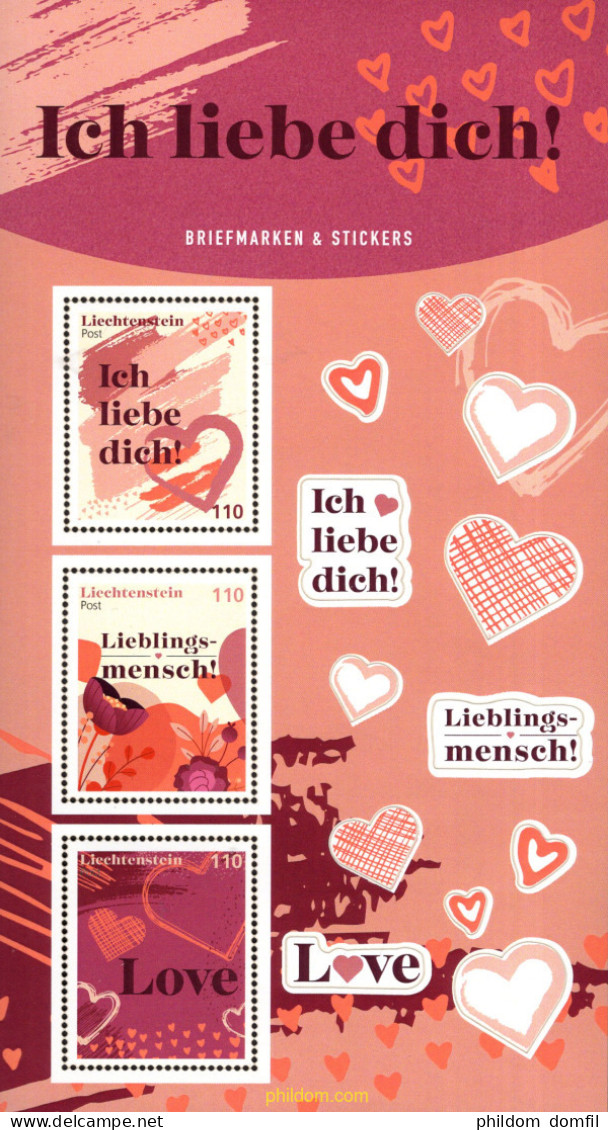 699465 MNH LIECHTENSTEIN 2022 BLOQUE ESPECIAL - ICH LIEBE DICH - Ungebraucht