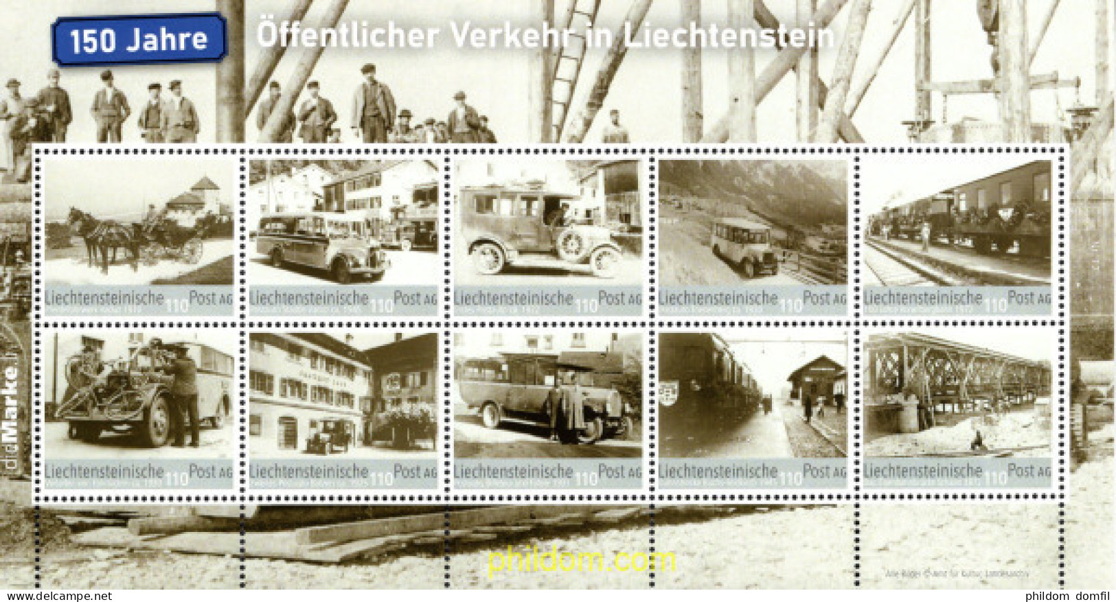 699494 MNH LIECHTENSTEIN 2022 BLOQUE ESPECIAL N. 17 - ÖFFENTLICHER VERKEHR IN LIECHTENSTEIN - Ungebraucht