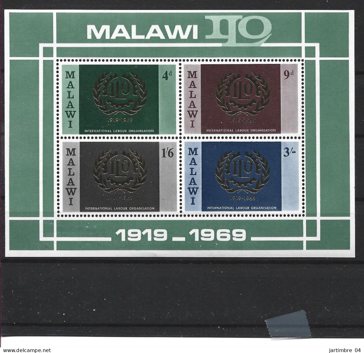 1969 MALAWI BF 13** Organisation Du Travail - Malawi (1964-...)