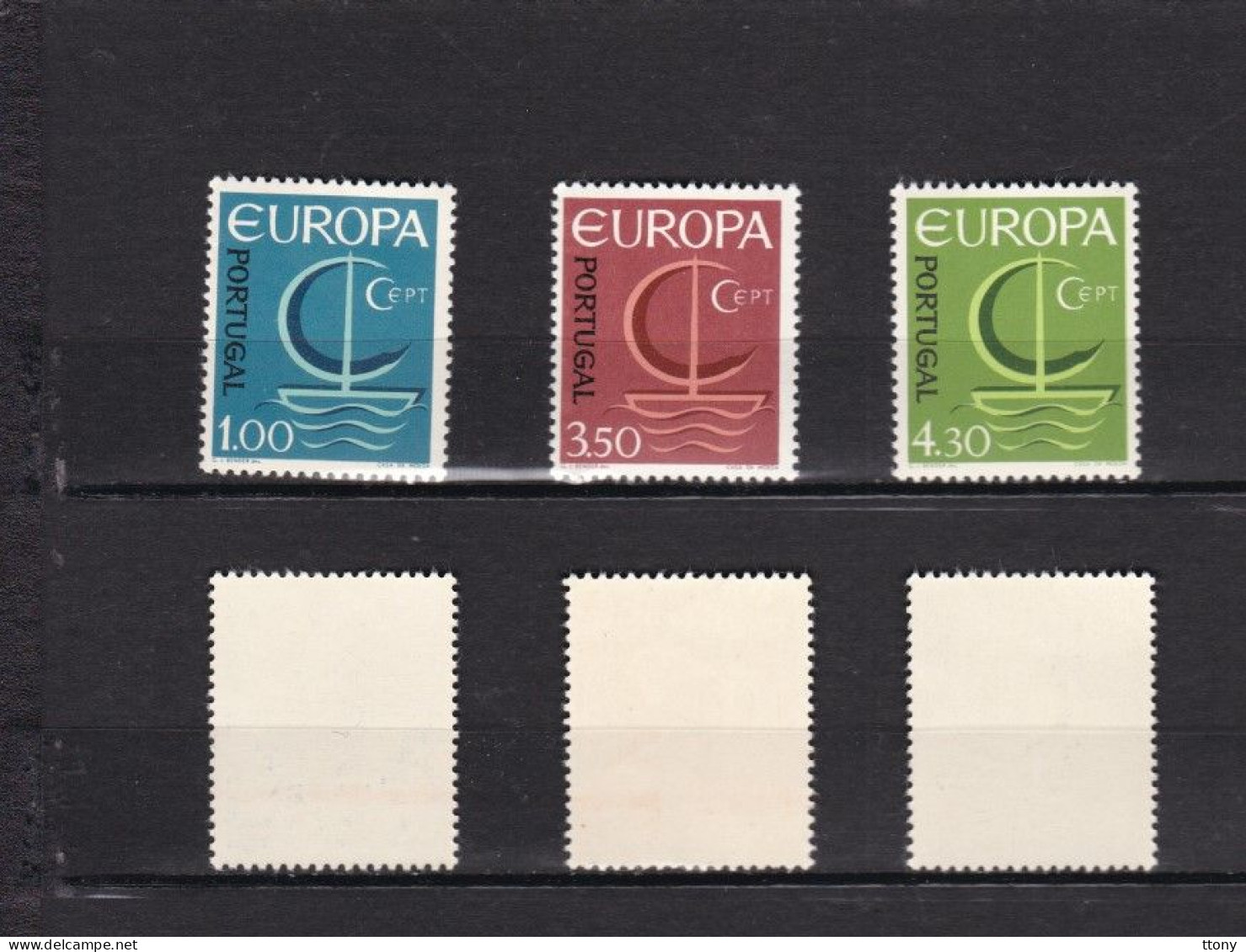 3 Timbres   PORTUGAL EUROPA   N° 993 à 995 Neufs ** CEPT   Année 1966   C.E.P.T.- Ship - Neufs