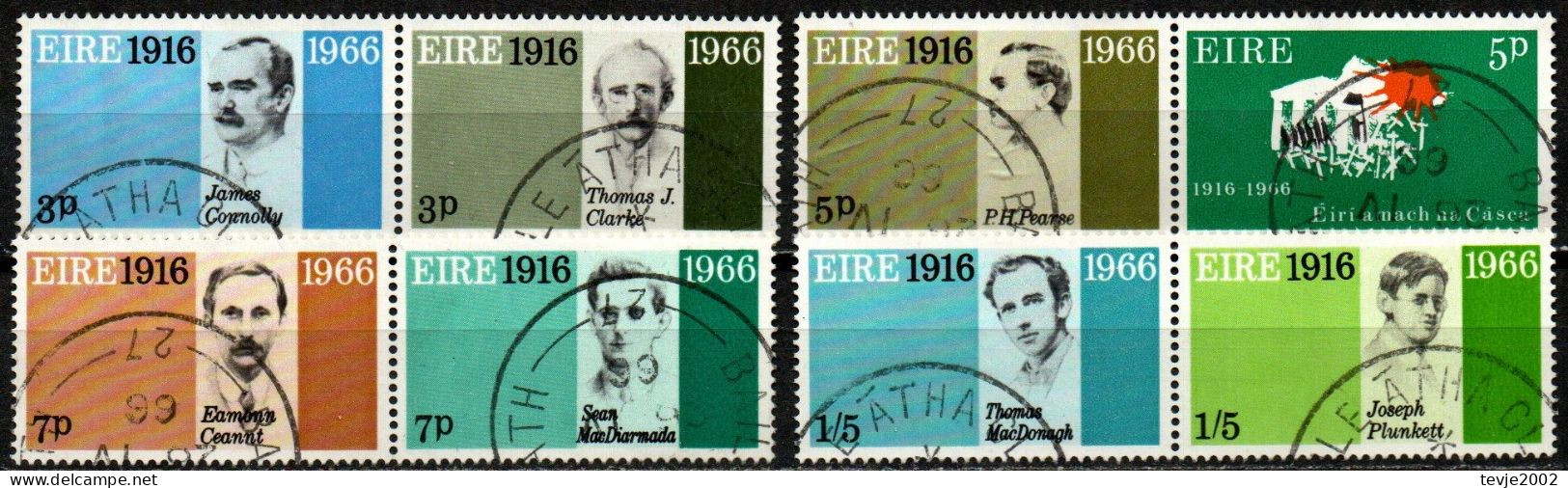 Irland Eire 1966 - Mi.Nr. 178 - 185 - 4 Paare - Gestempelt Used - Oblitérés