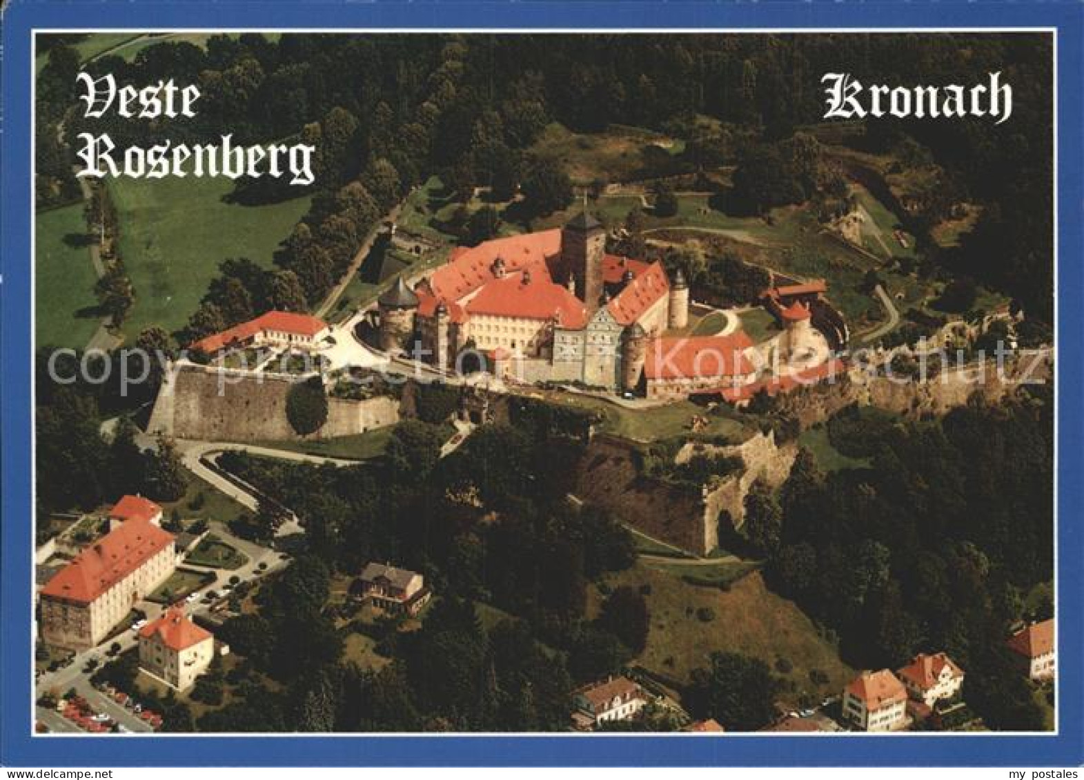 72313528 Kronach Oberfranken Veste Rosenburg Naturpark Frankenwald Fliegeraufnah - Kronach