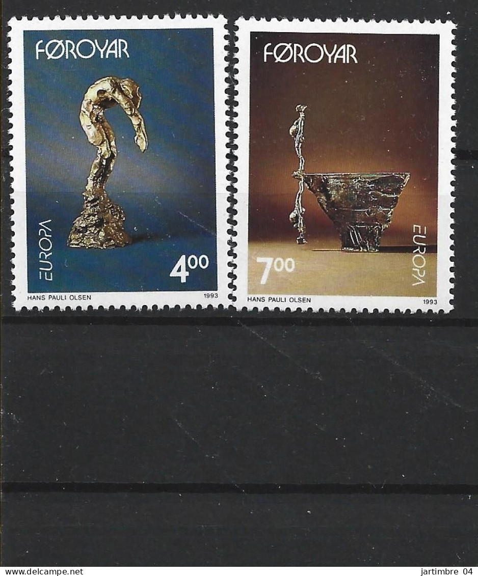 1993 Danemark- FEROE 240-41** Europa, Art Contemporain - Färöer Inseln