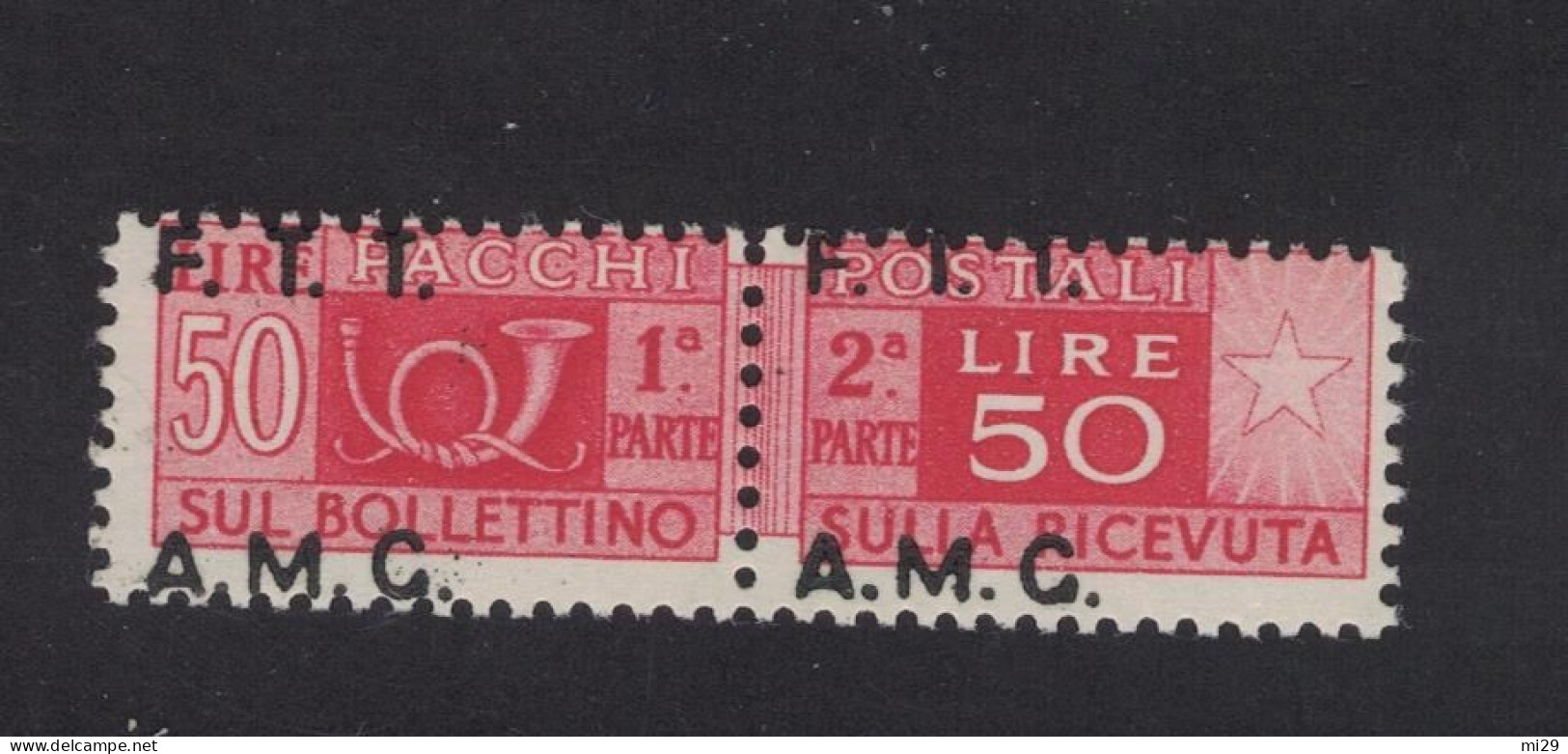 PACCHI POSTALI AMG - FTT Varietà Sovrastampa Spostata MNH - Postal And Consigned Parcels
