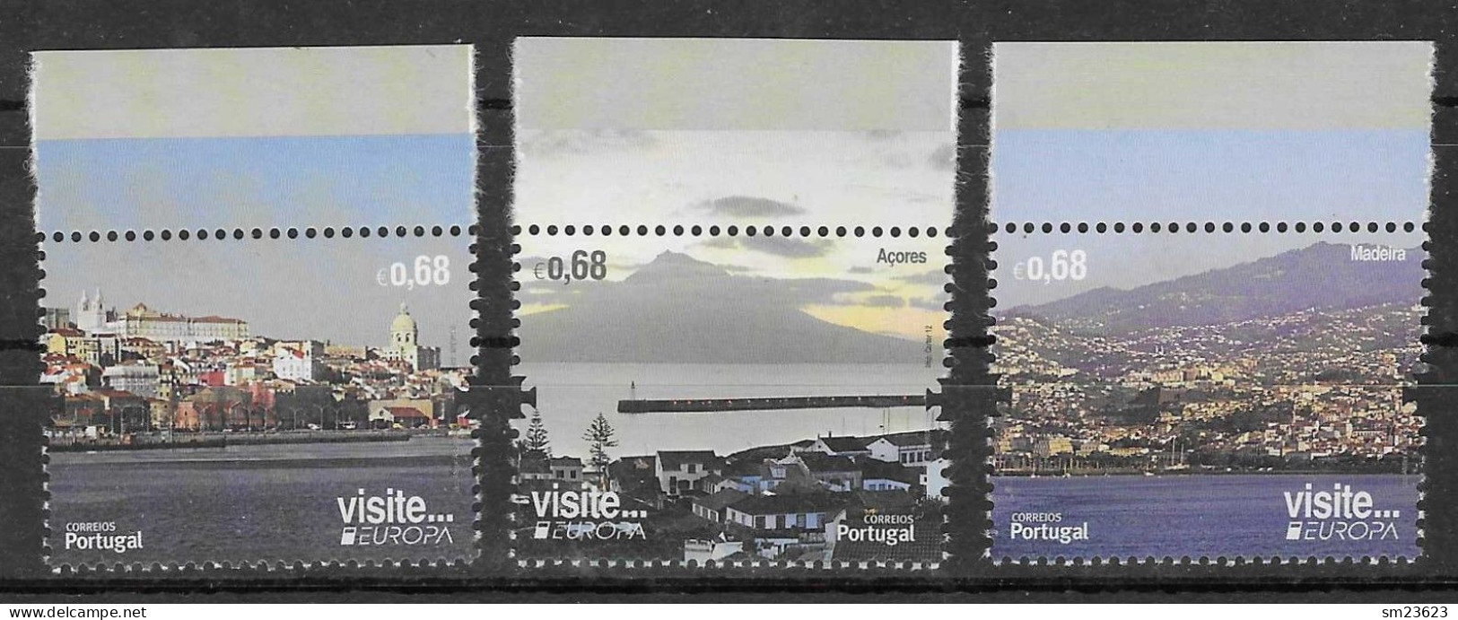 Portugal / Azoren / Madeira 2012  Mi.Nr. 3721+578+317 (Blockmarken) , EUROPA CEPT Visite - Postfrisch / MNH / (**) - 2012