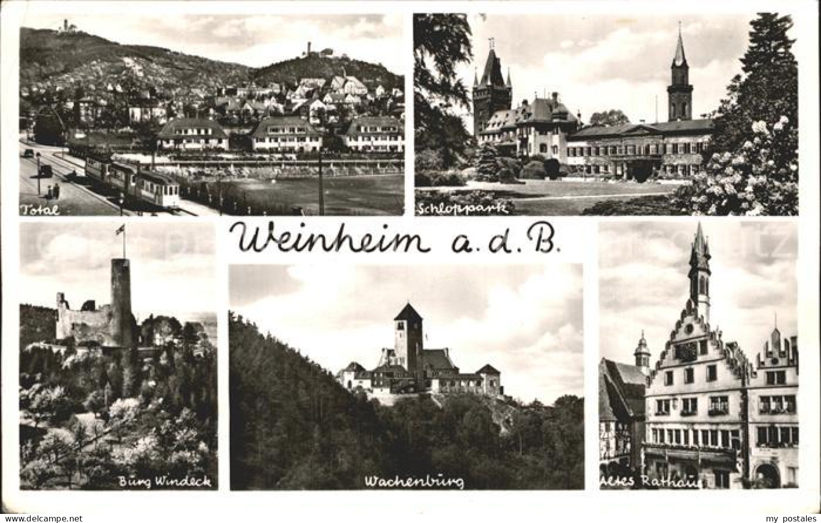 72312898 Weinheim Bergstrasse Total Schlosspark Altes Rathaus Wachenburg Burg Wi - Weinheim