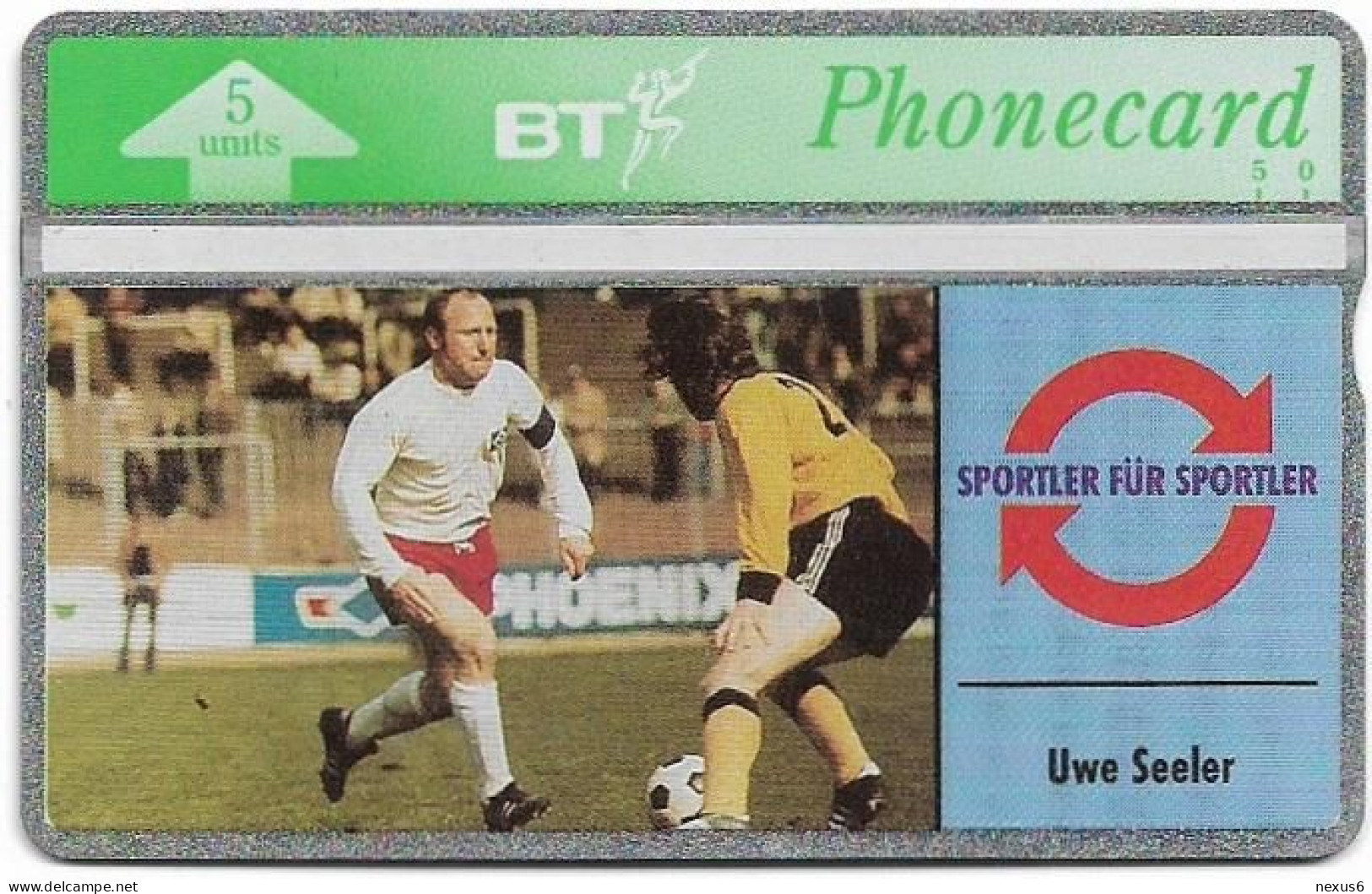 UK - BT - L&G - BTO-032 - Sports Series #3, Uwe Seeler - 324H - 04.1993, 5U, 5.000ex, Mint - BT Overseas Issues