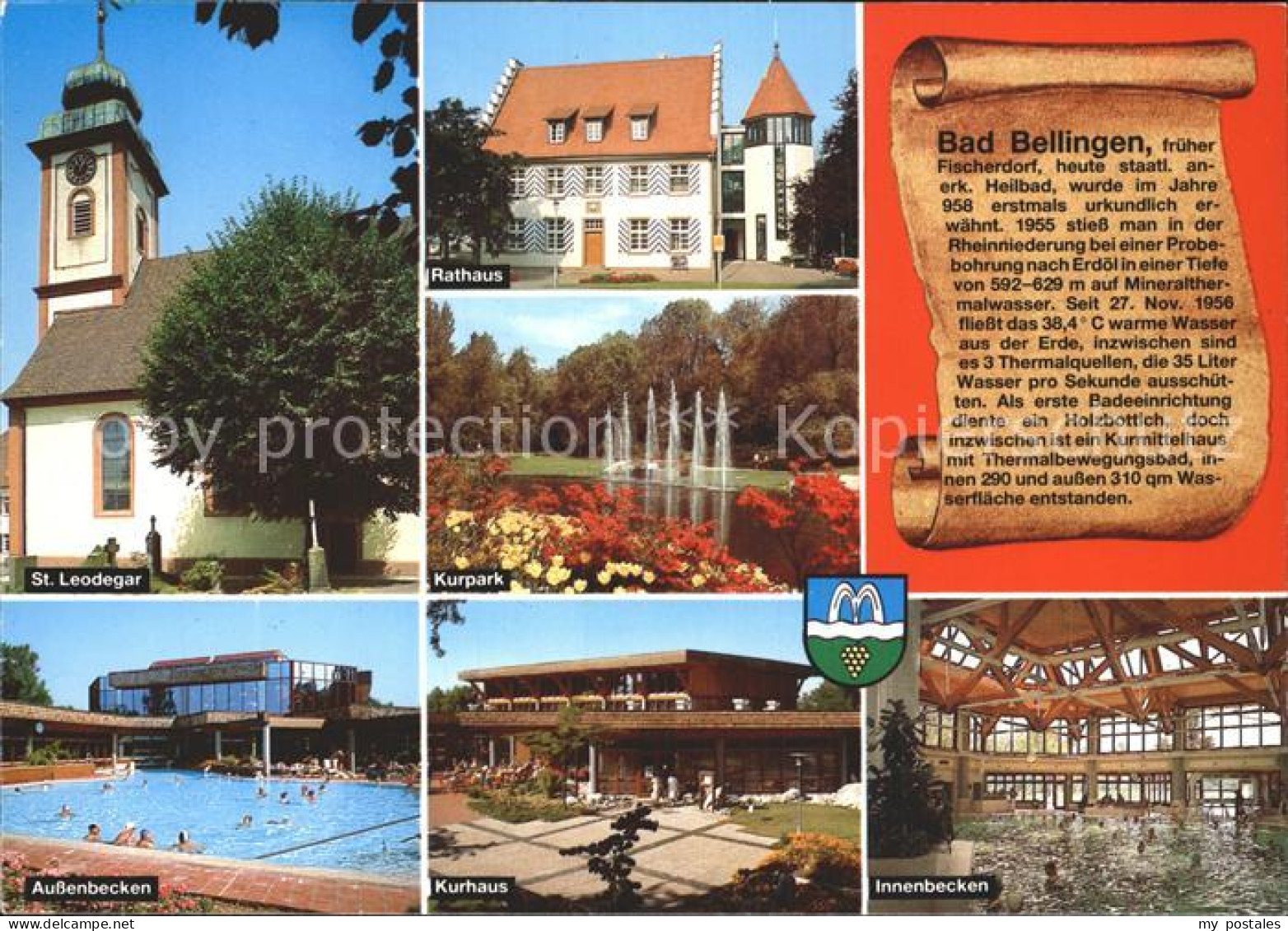 72312479 Bad Bellingen St Leodegar Rathaus Kurpark Aussenbecken Kurhaus Innenbec - Bad Bellingen