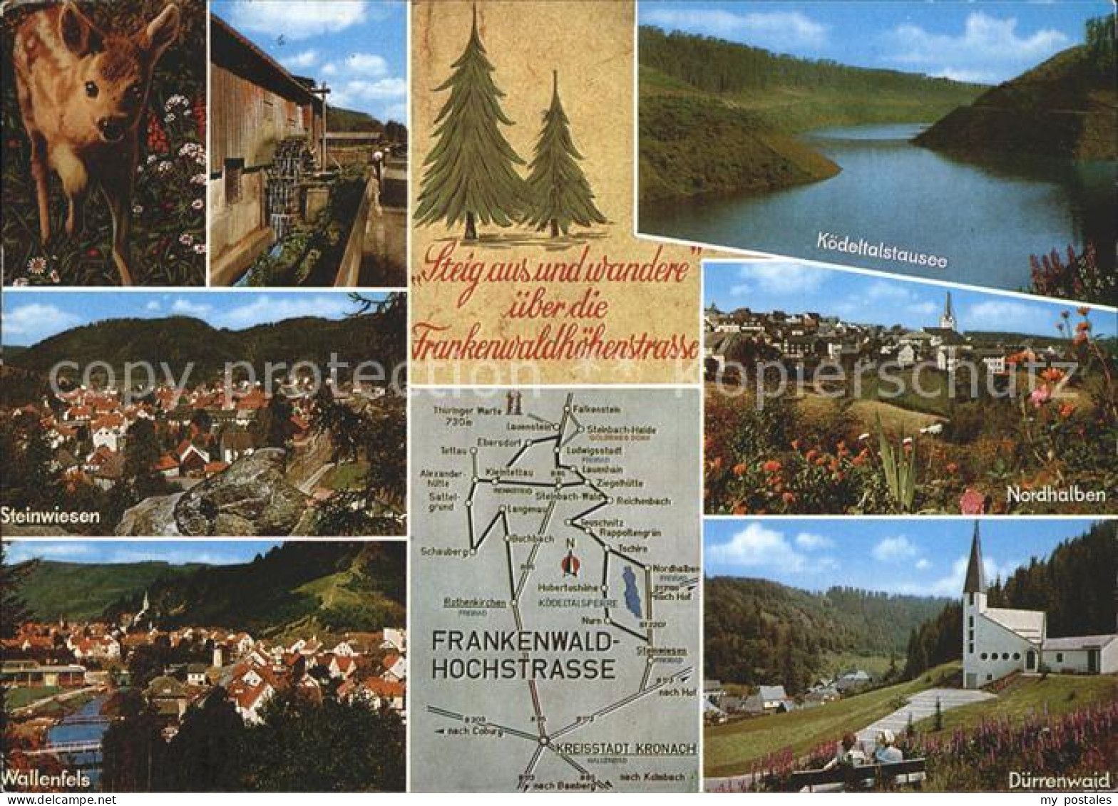 72312473 Kronach Oberfranken Frankenwald Hochstrasse Mit Muehle Steinwiesen Koed - Kronach