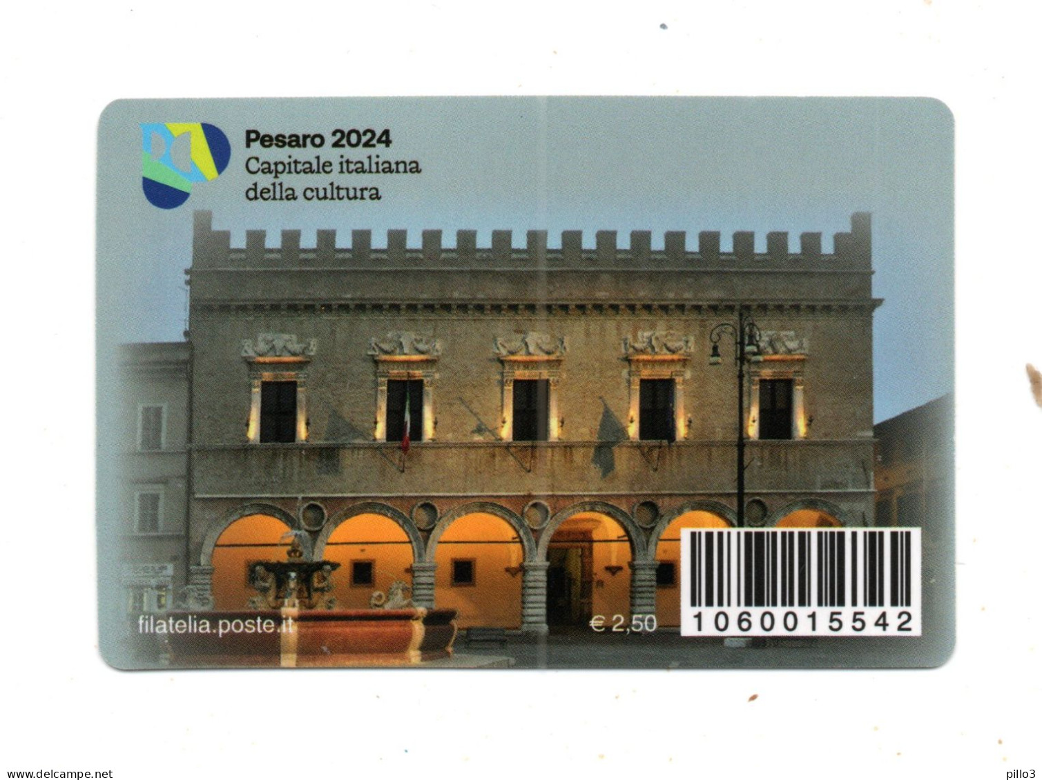 ITALIA :   Tessera Filatelica -  PESARO  2024 Capitale Italiana Cultura -  26.02.2024 - Tarjetas Filatélicas