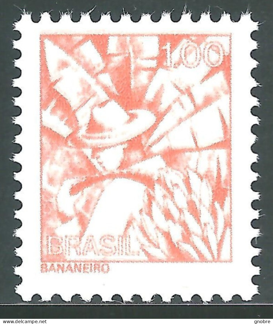 BRAZIL ERROR VARIETY BANANEIRO 1976 COLOR TEST ORANGE - Neufs