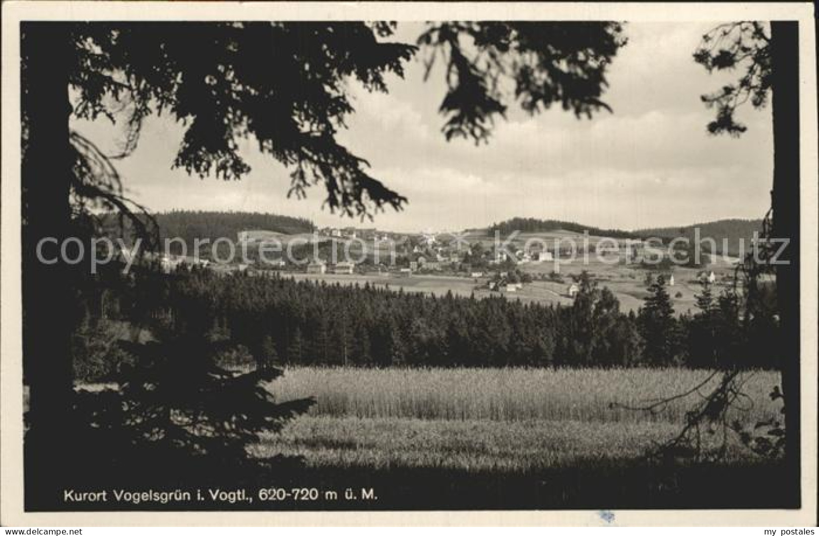 72311685 Vogelsgruen Panorama Kurort Blick Vom Waldrand Aus Bahnpost Vogelsgruen - Auerbach (Vogtland)