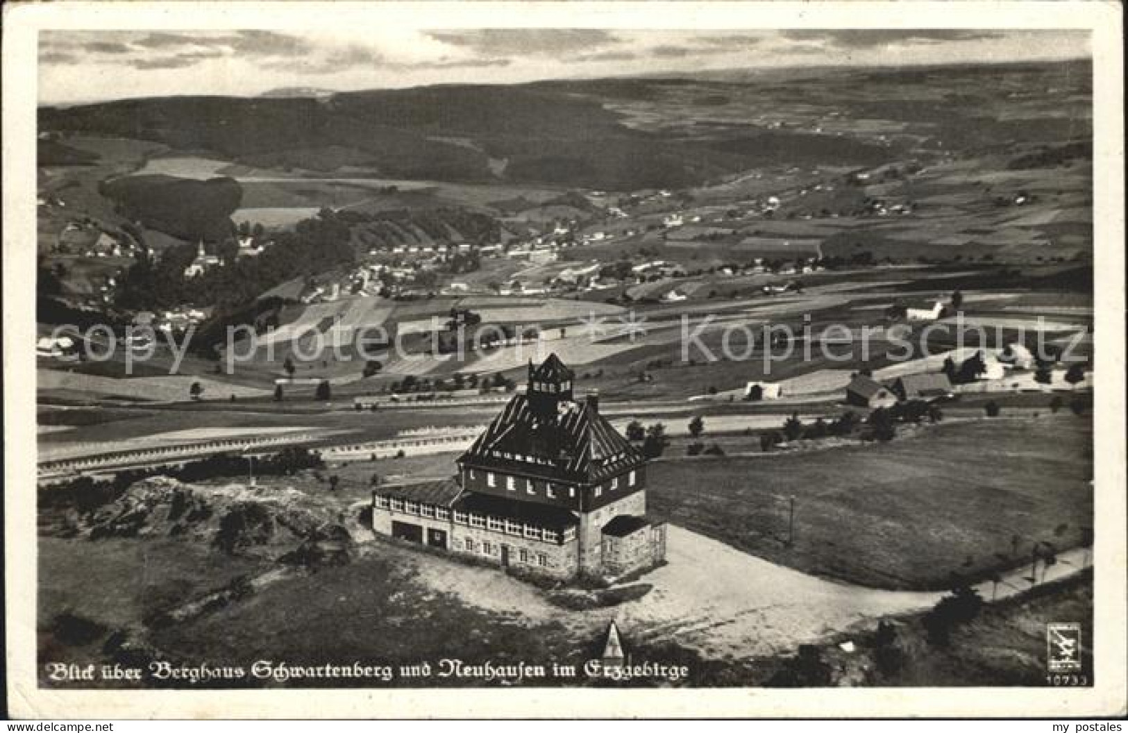 72311651 Neuhausen Erzgebirge Panorama Blick Ueber Berghaus Schwartenberg Fliege - Neuhausen (Erzgeb.)