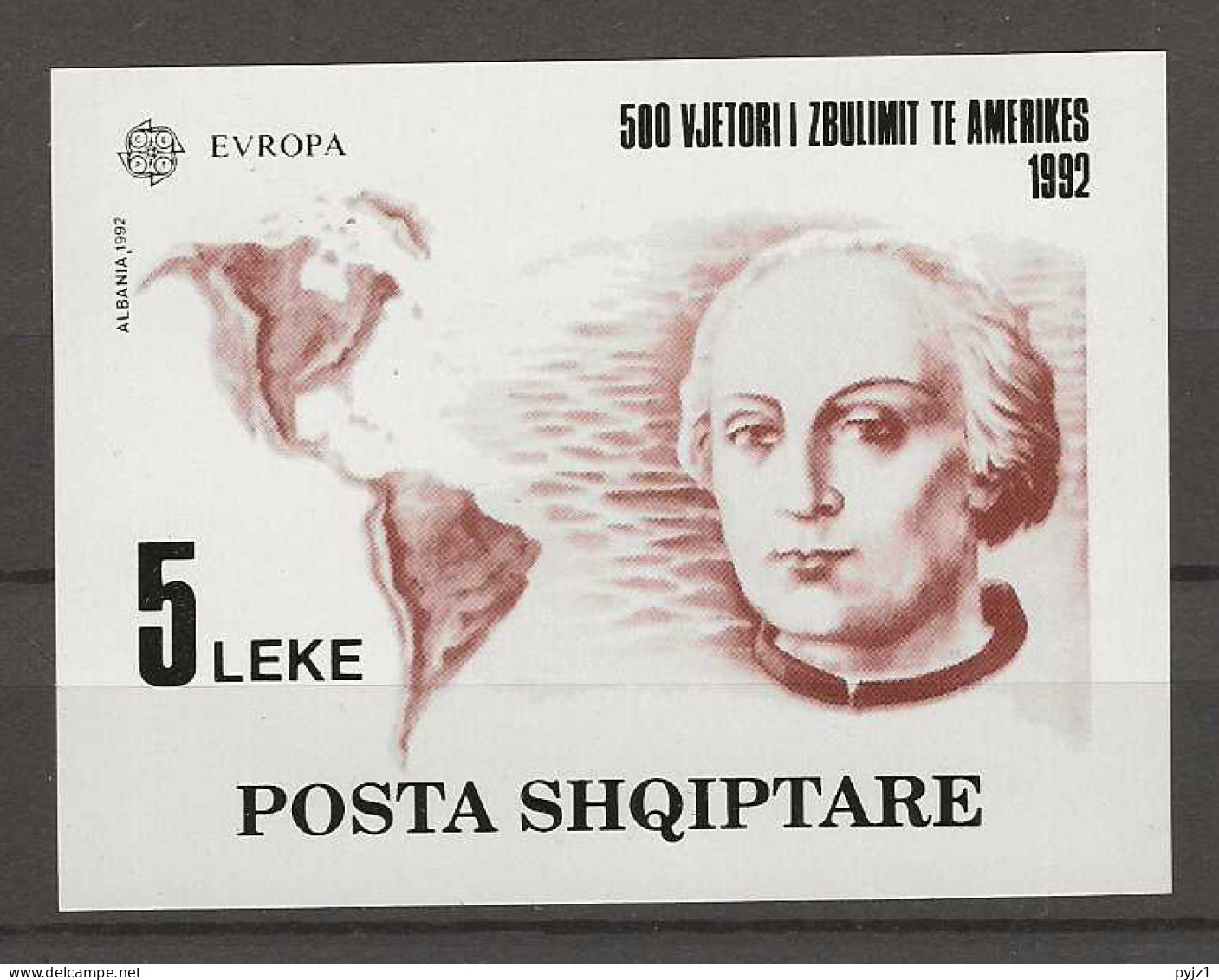 1992 MNH Cept Albania Block - 1992