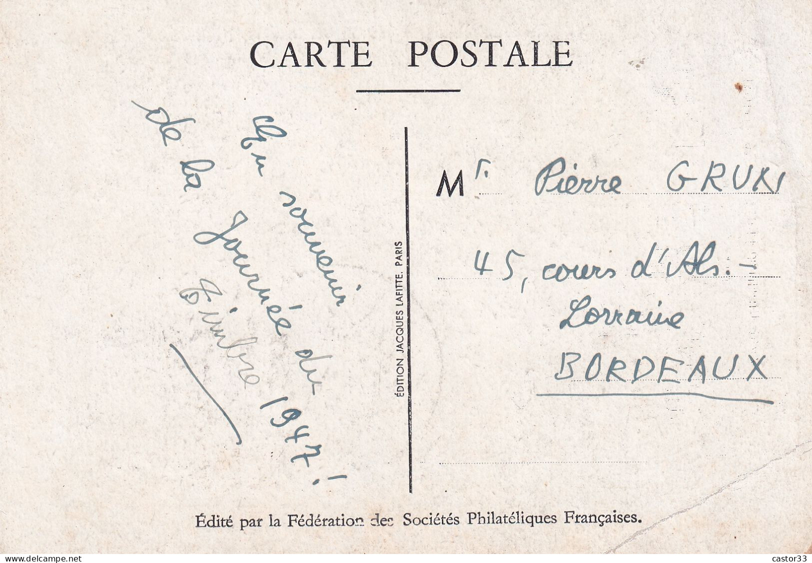 Journée Du Timbre 1947,Saint Michel, Bordeaux - Tag Der Briefmarke