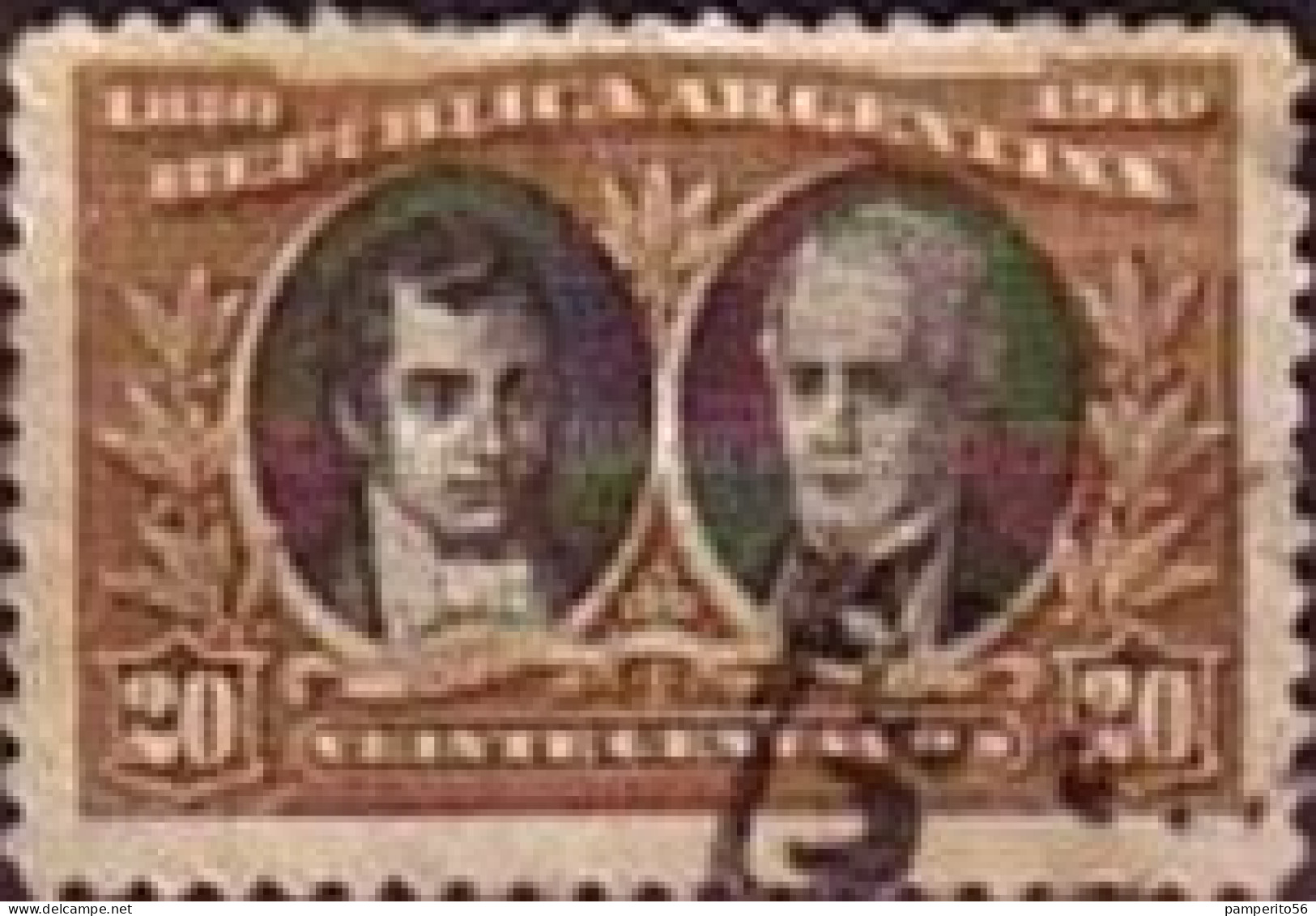 ARGENTINA - AÑO 1910 - Centenario De La Revolución De Mayo De 1.810 - 1.910 - Castelli Y Matheu - Usati