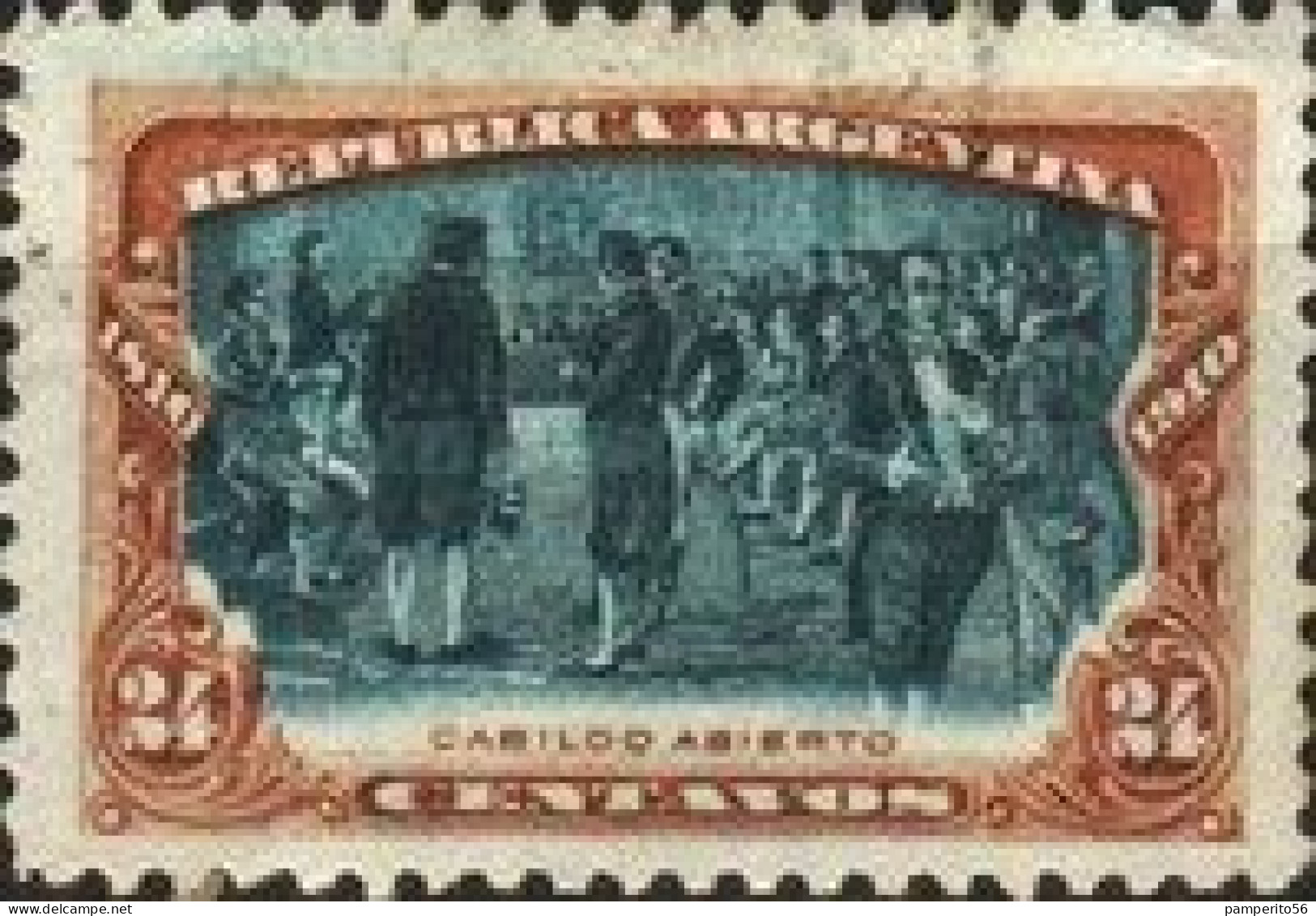 ARGENTINA - AÑO 1910 - Centenario De La Revolución De Mayo De 1.810 - 1.910 - El Primer Congreso Nacional - Gebraucht
