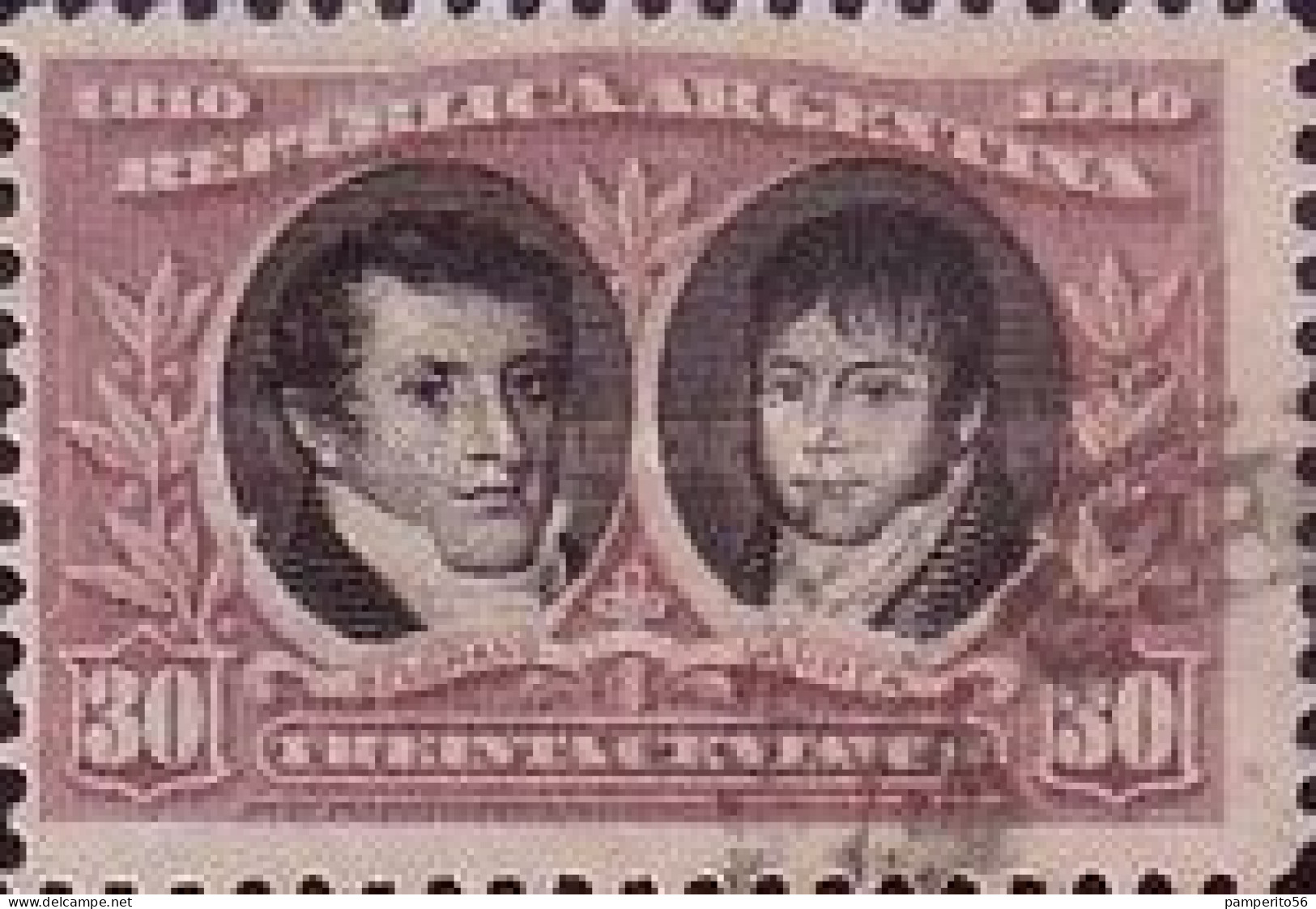 ARGENTINA - AÑO 1910 - Centenario De La Revolución De Mayo De 1.810 - 1.910 - Belgrano Y Larrea - Usados