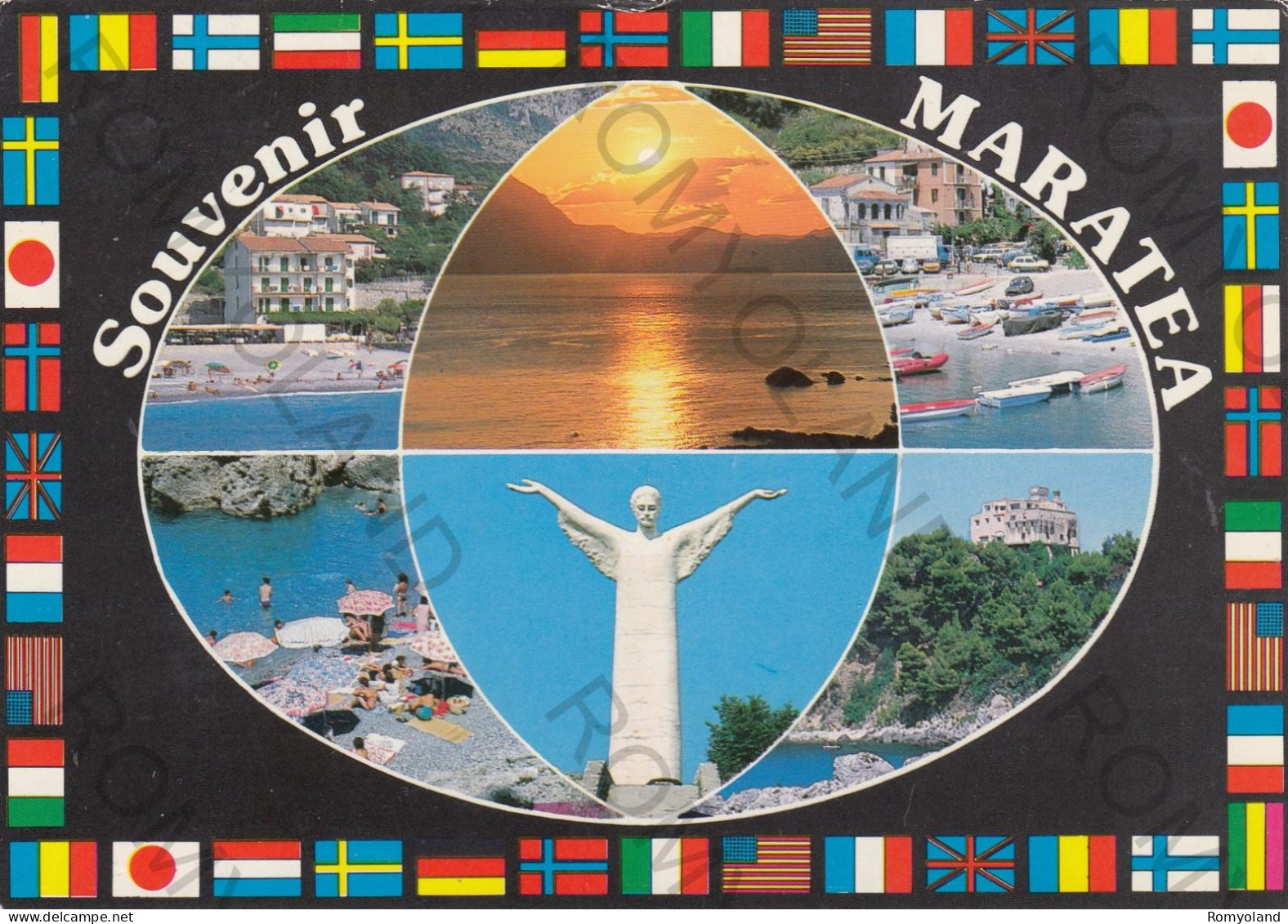 CARTOLINA  C3 MARATEA,POTENZA,BASILICATA-SOUVENIR MARATEA-MARE,SOLE,ESTATE,VACANZA,BARCHE,BELLA ITALIA,VIAGGIATA 1990 - Potenza