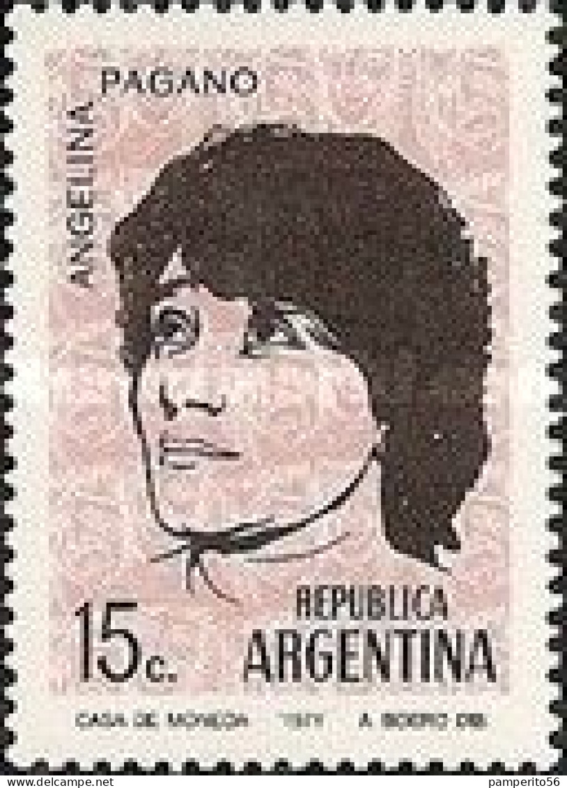 ARGENTINA - AÑO 1971 - Serie Actores Argentinos - Angelina Pagano - Unused Stamps