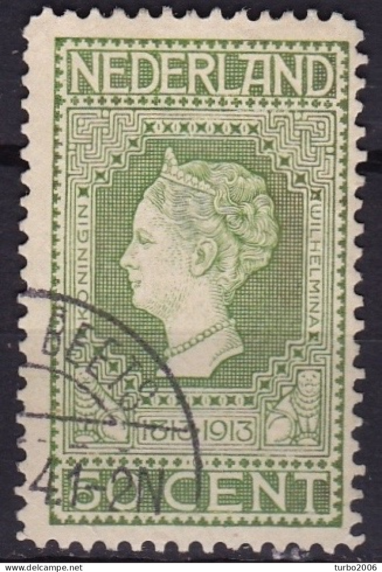 1913 Jubileumzegels 50 Cent Lichtgroen NVPH 97 - Usati