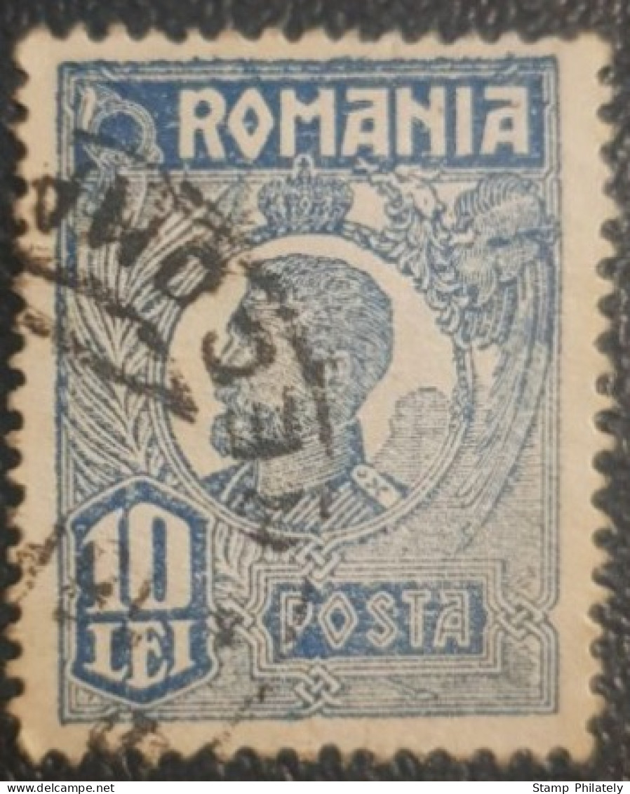 Romania 10L Used Postmark Stamp King Ferdinand - Usati