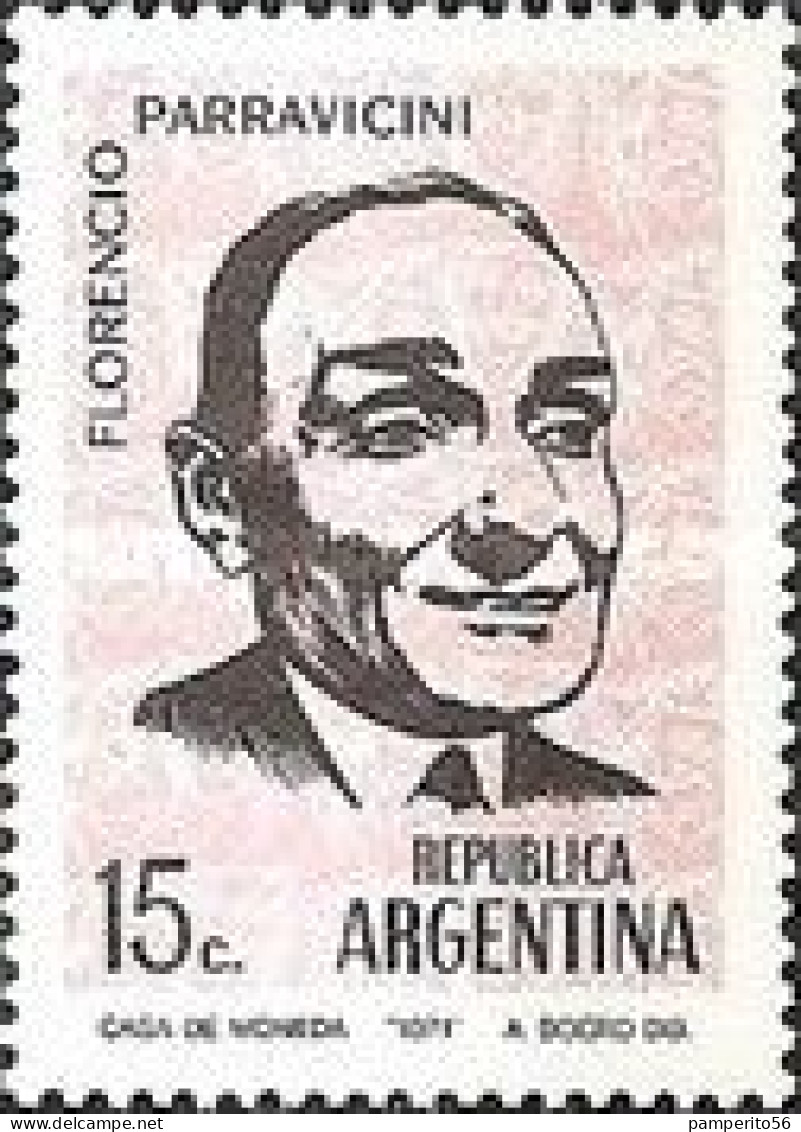 ARGENTINA - AÑO 1971 - Serie Actores Argentinos - Florencio Parravicini - Oblitérés