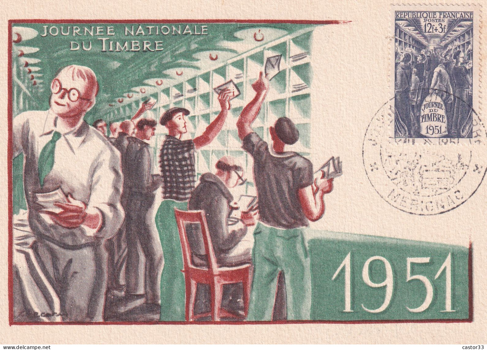 Journée Nationale Du Timbre 1951 - Tag Der Briefmarke