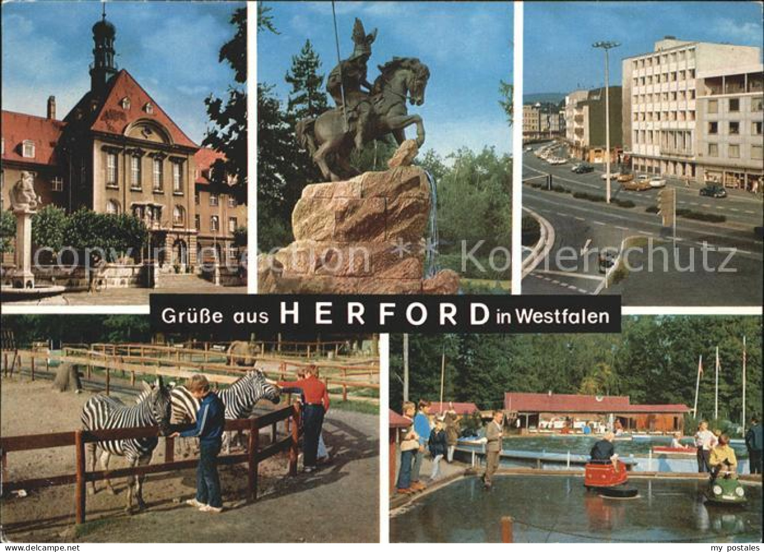 72310203 Herford Rathaus Wittekind-Denkmal Berliner Strasse Tierpark  Herford - Herford