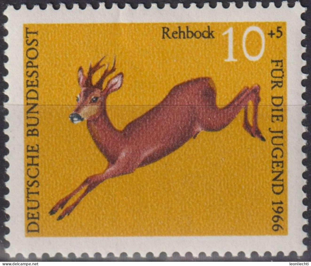 1966 Deutschland > BRD, ** Mi:DE 511, Sn:DE B412, Yt:DE 364, Rehbock - Gibier