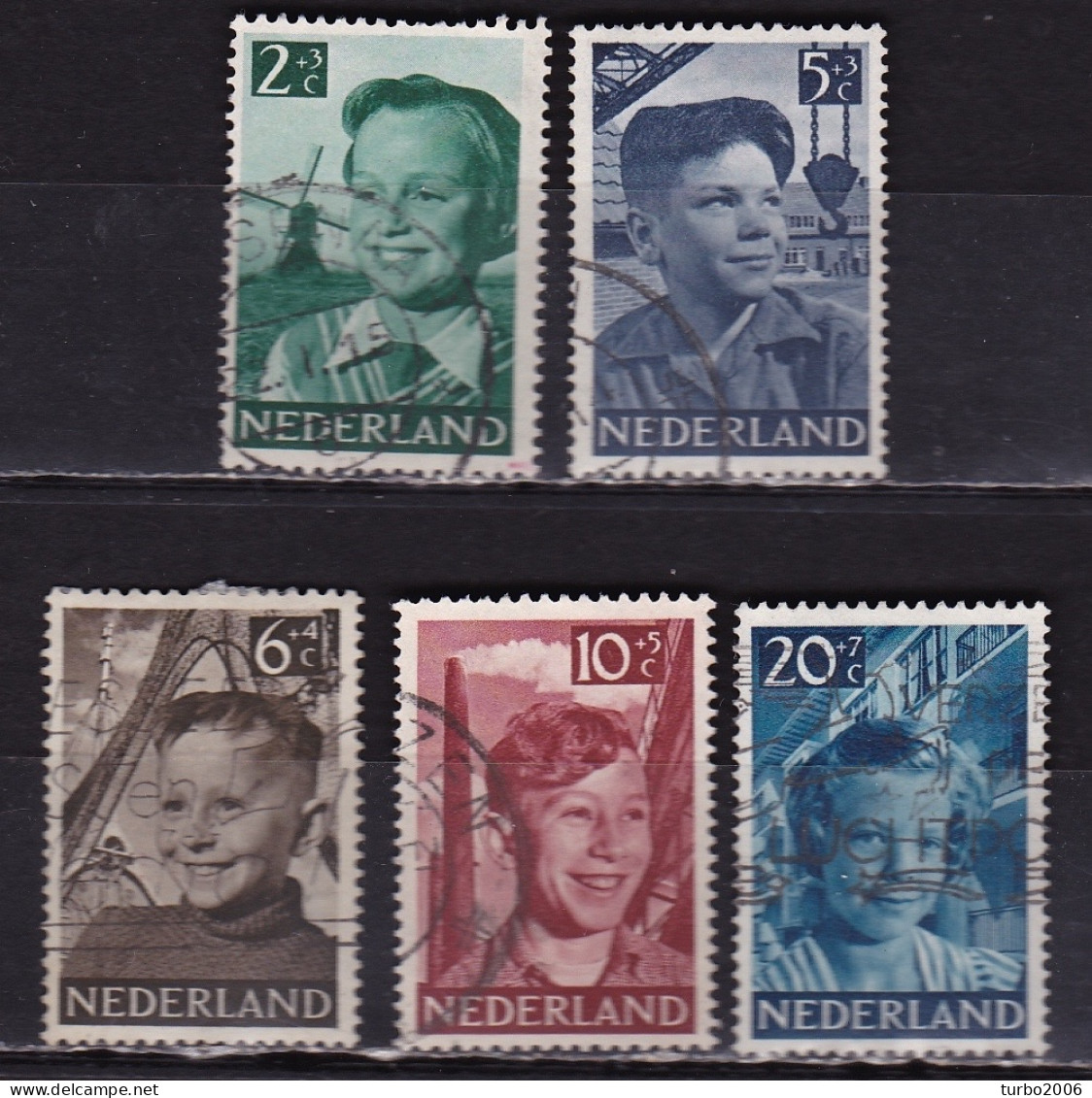 1951 Kinderzegels Gestempelde Serie NVPH 573 / 577 - Usados