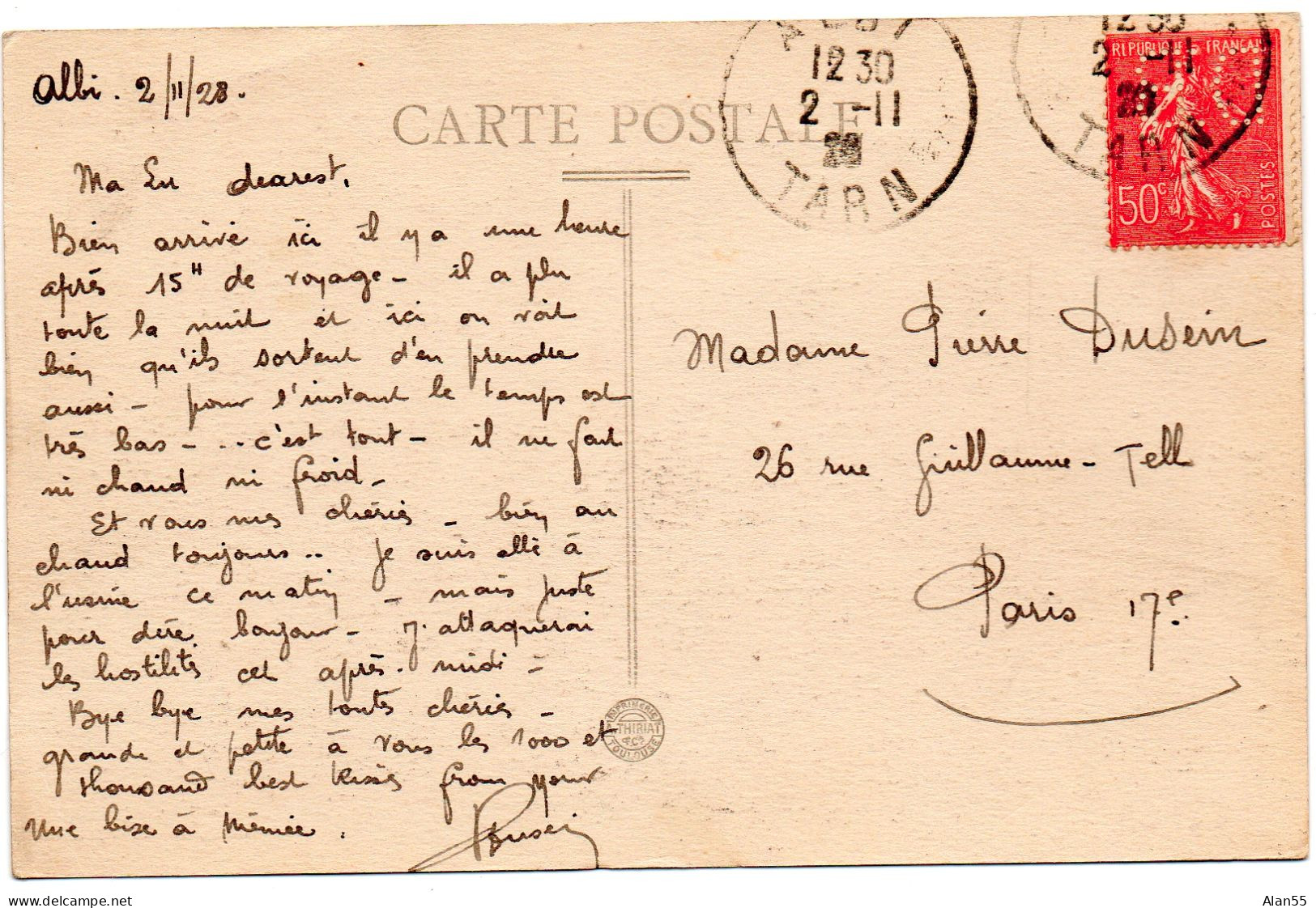 FRANCE.1908-1950. PERFORES."BP" ."DB".".C.I.C.". TROIS PLIS S/ "SEMEUSE ET MARIANNE".. - Storia Postale