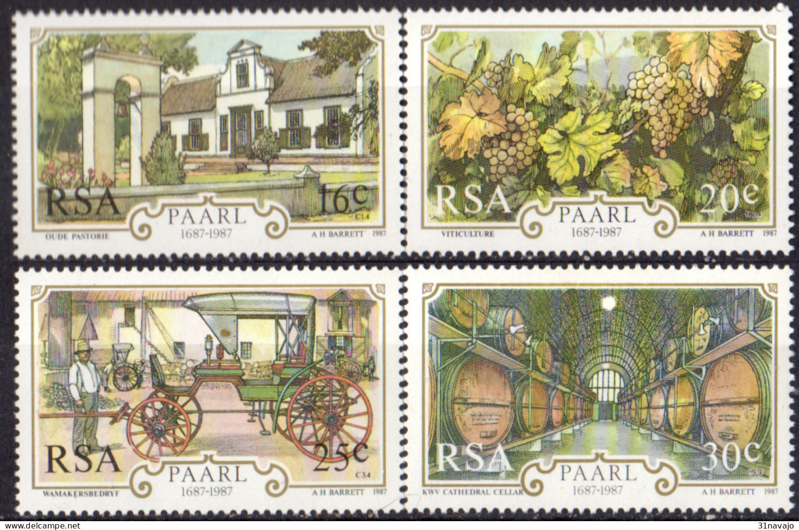 AFRIQUE DU SUD - Centenaire De La Ville De Paarl - Unused Stamps