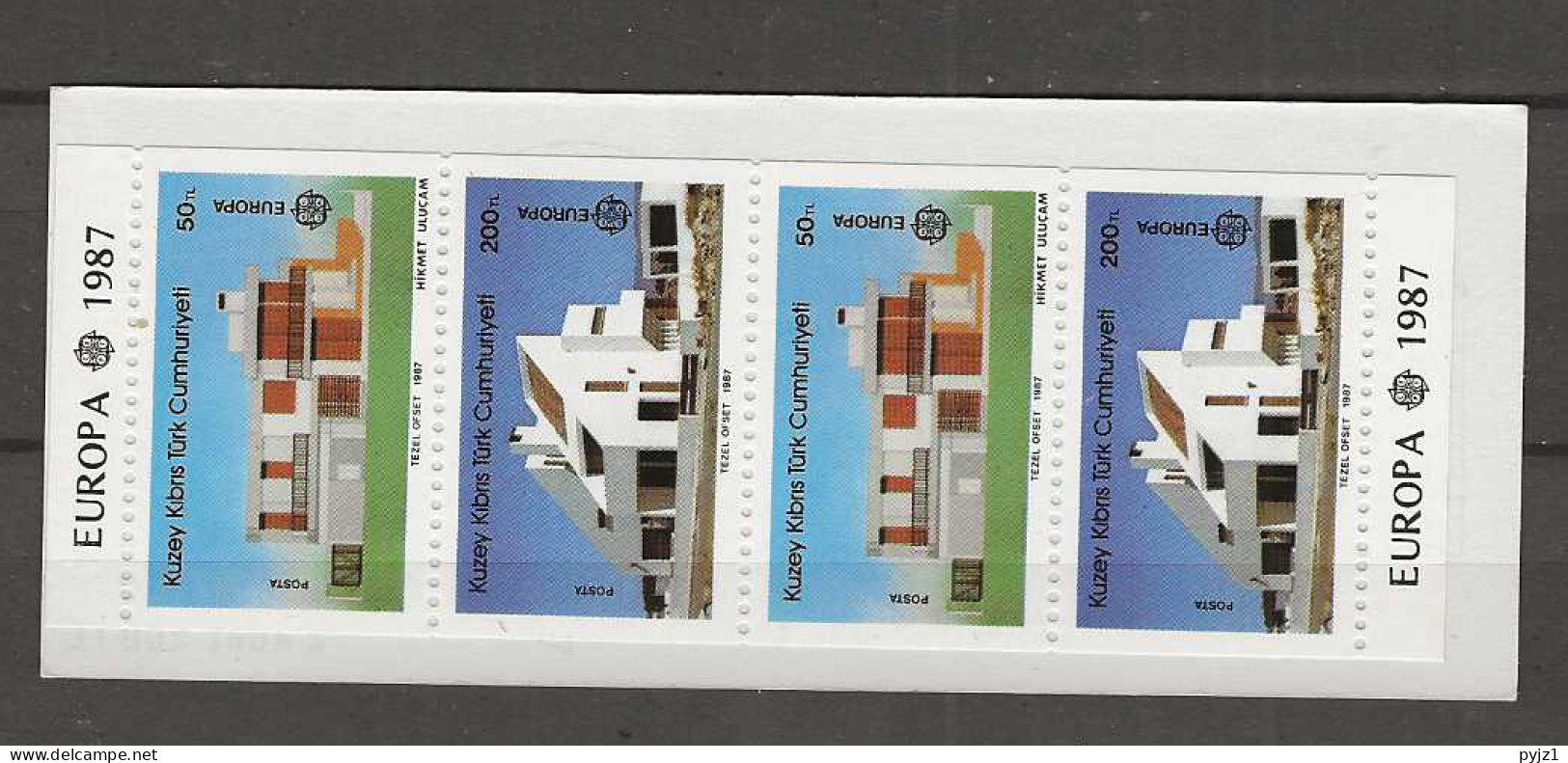1987 MNH Cept Cyprus Turkish Booklet Postfris** - 1987