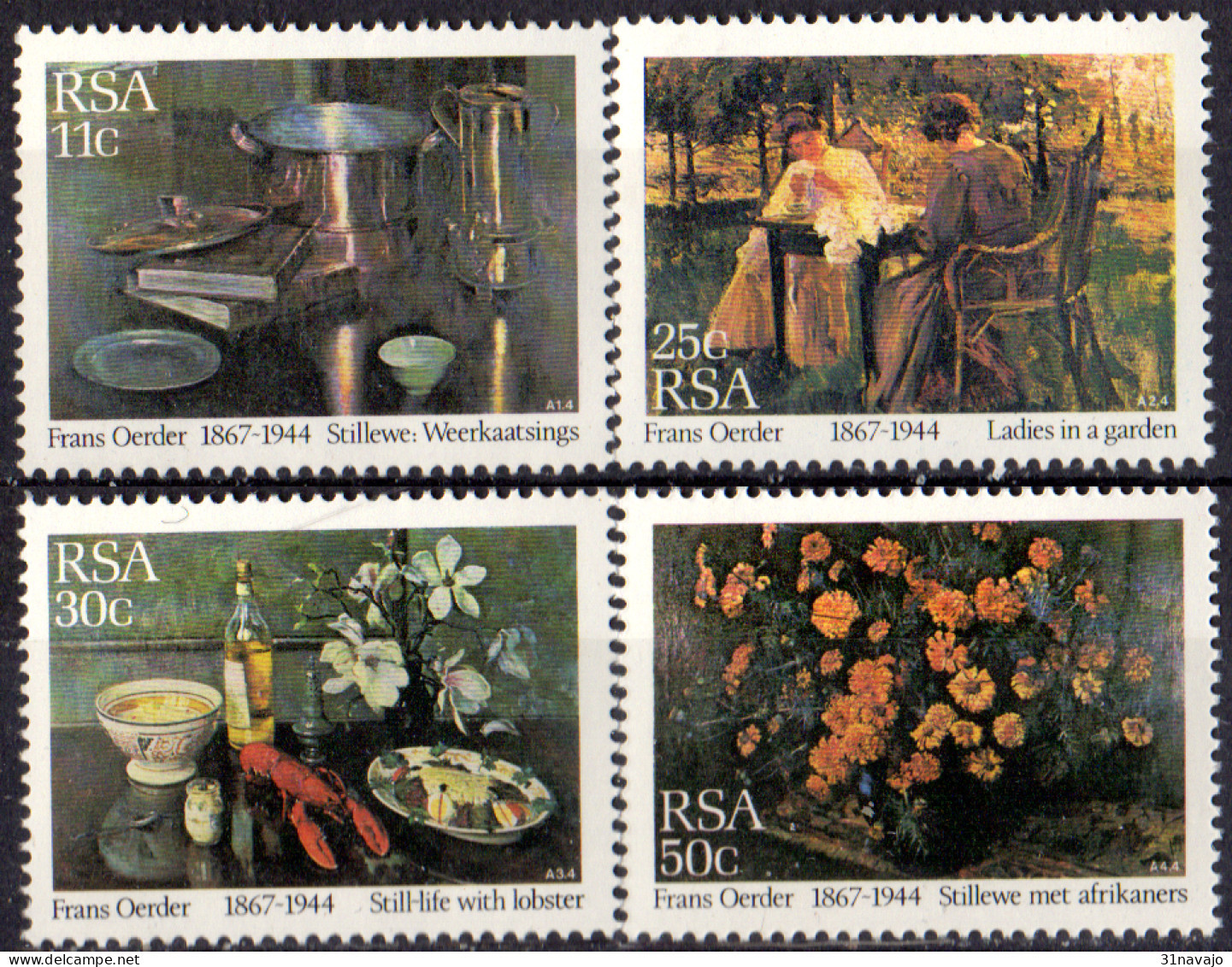AFRIQUE DU SUD - Tableaux De Frans David Oerder - Unused Stamps