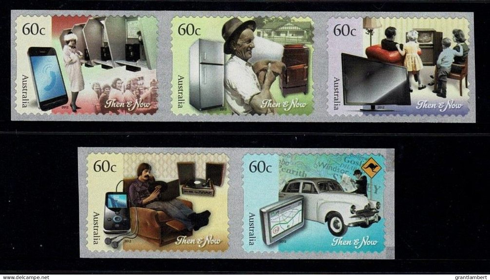 Australia 2012 Technology Then & Now  Set Of 5 Self-adhesives MNH - Mint Stamps