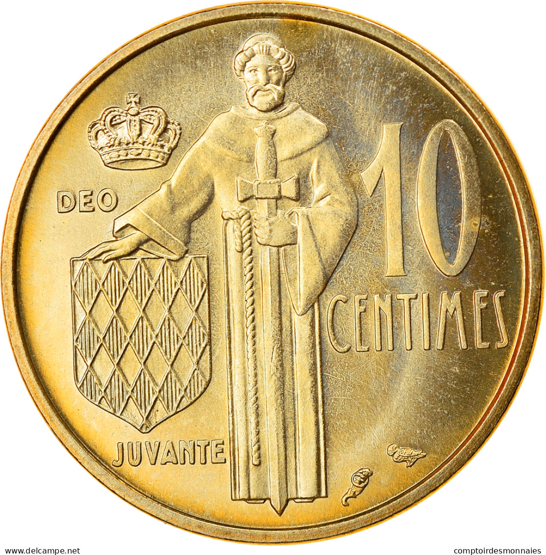 Monnaie, Monaco, Rainier III, 10 Centimes, 1974, FDC, Aluminum-Bronze - 1960-2001 Nouveaux Francs