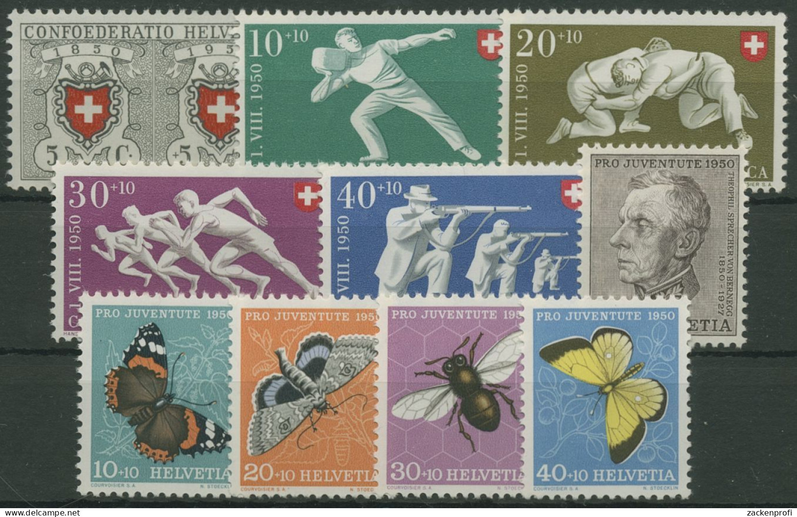 Schweiz Jahrgang 1950 Komplett 545/54 Postfrisch (G60002) - Neufs