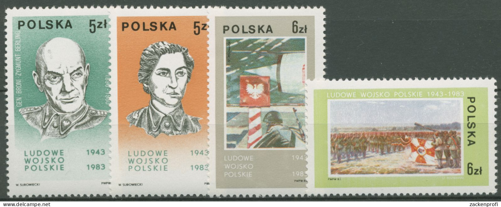 Polen 1983 Volksarmee Soldaten 2883/86 Postfrisch - Unused Stamps
