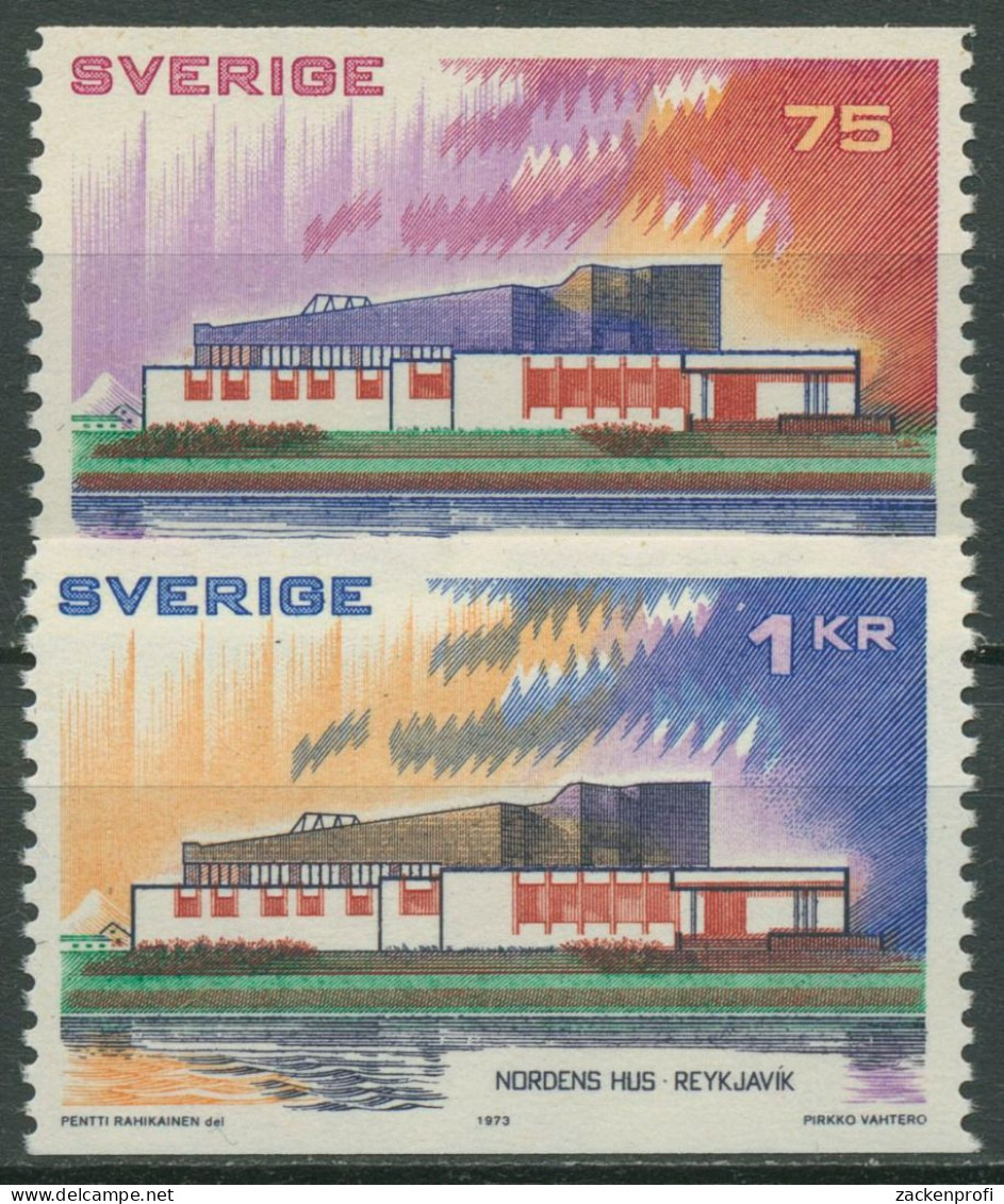 Schweden 1973 NORDEN Haus Des Nordens Reykjavik 808/09 Postfrisch - Unused Stamps
