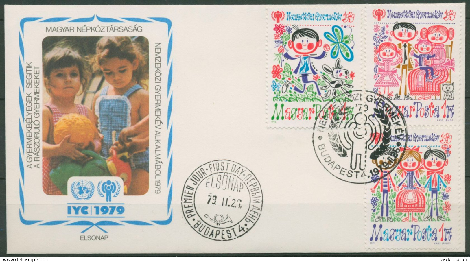 Ungarn 1979 Jahr Des Kindes 3335/37 A FDC (X62042) - FDC